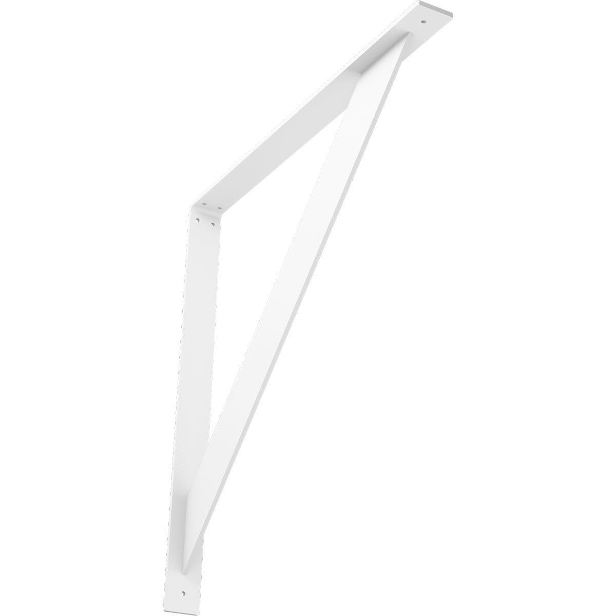 Ekena Millwork BKTM02X24X24TRPWH Traditional 24-in x 2-in x 24-in Primed Steel Countertop support bracket