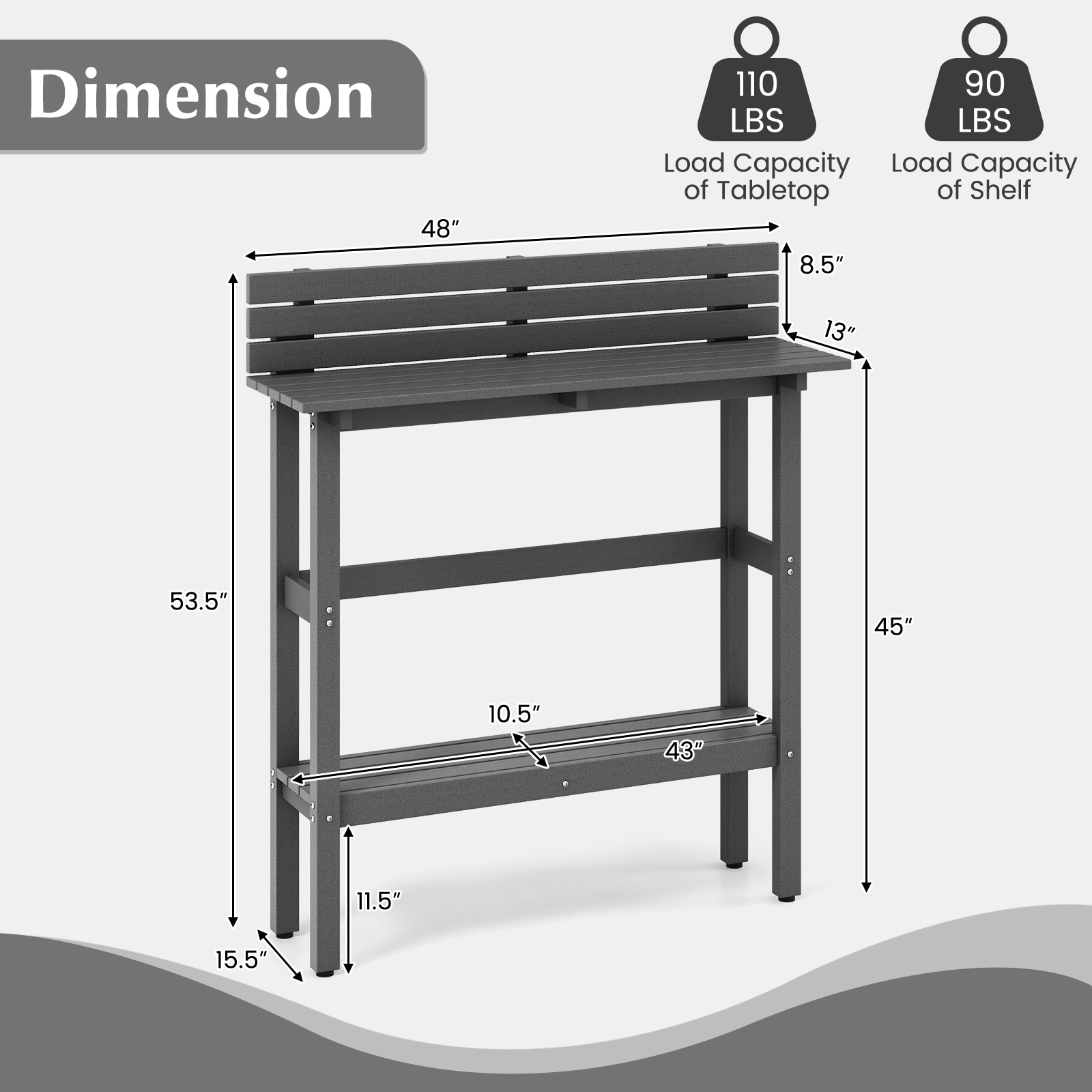 Forclover HYFW-T427GR Patio-Tables - View #7