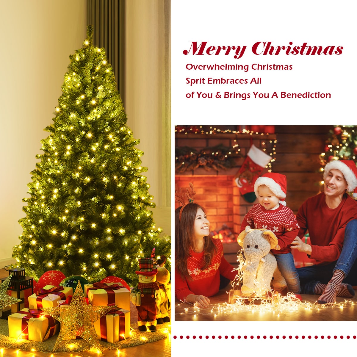 Costway CM20678 Artificial-Christmas-Trees - View #6
