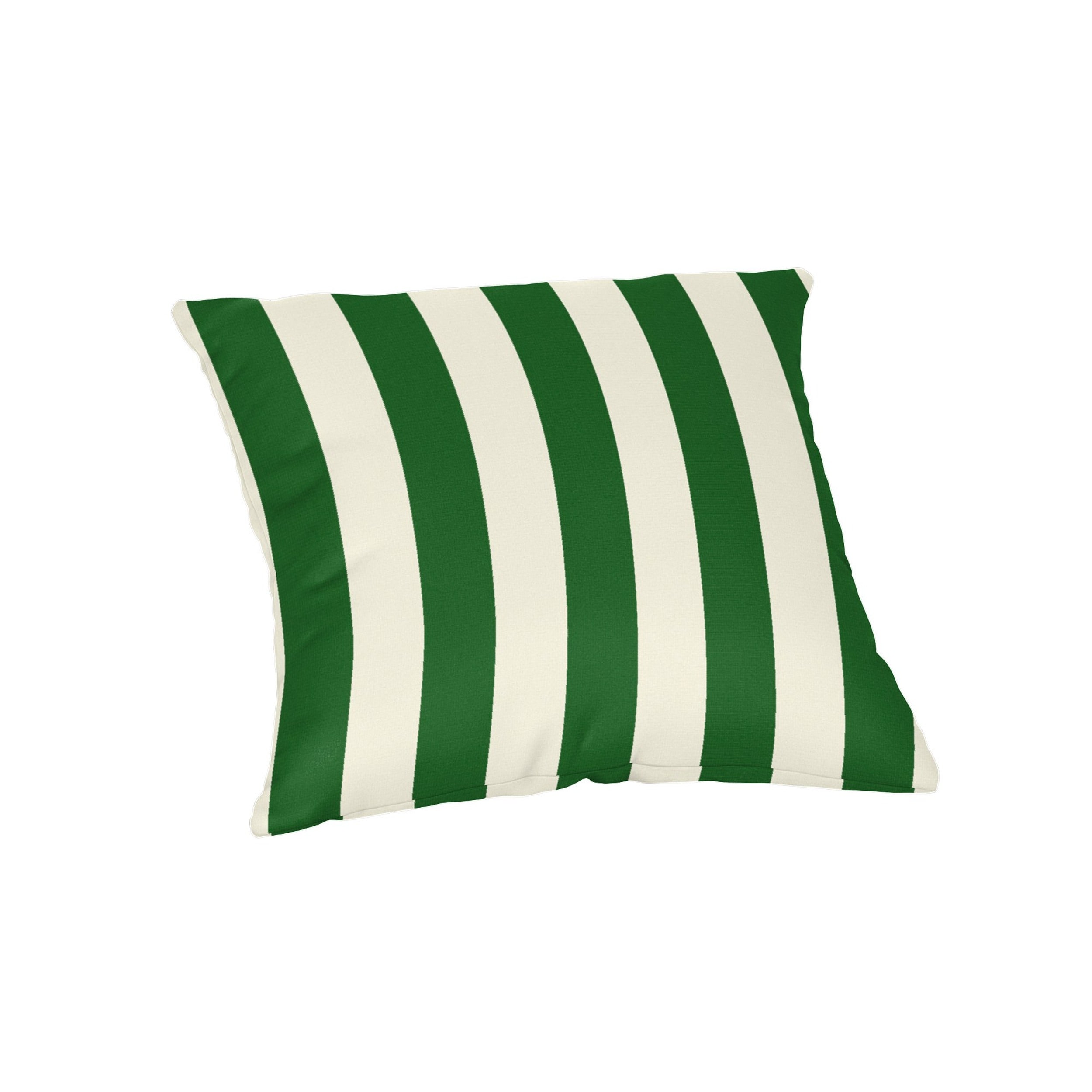 Casual Cushion DS2820-3453 Square Throw Pillow Sunbrella Striped Maxim Forest Green Square (no theme) Throw pillow