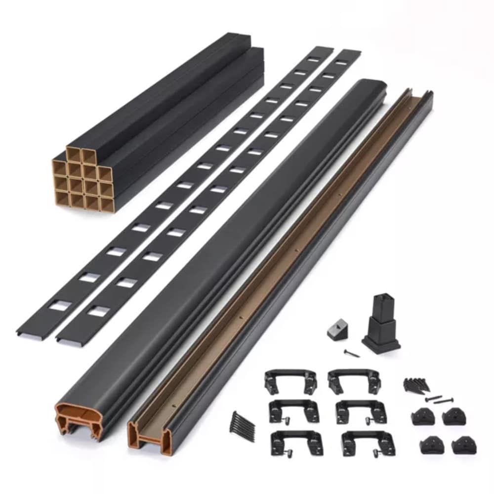Trex BK0642HRKFS Transcend 6-ft x 42-in Charcoal Black Composite Deck Rail Kit
