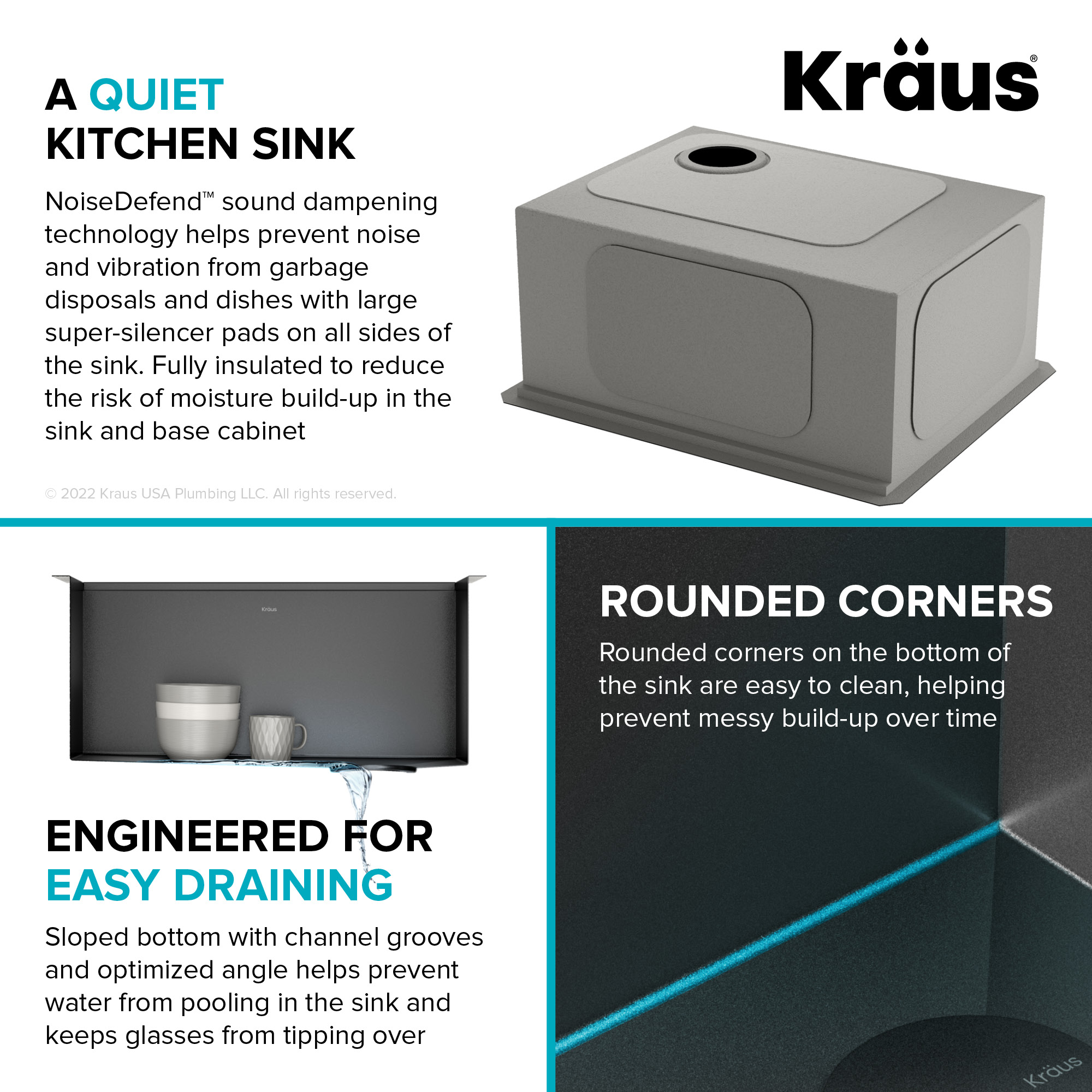 Kraus KWU1111-23-PGM Kitchen-Sinks - View #16