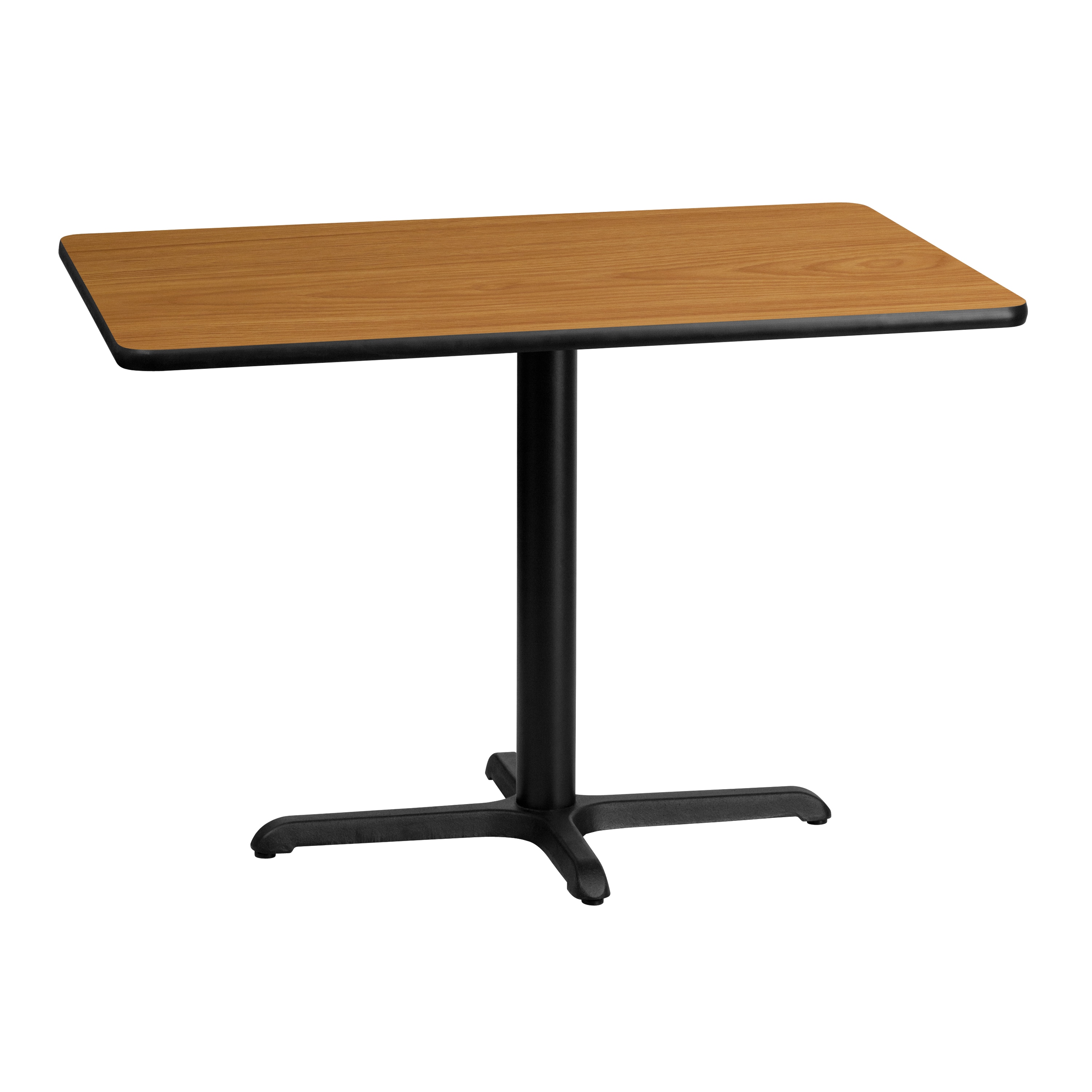 Flash Furniture 889142007838 Natural Contemporary/Modern Dining Table, Wood veneer with Black Metal 42-in L x 31.13-in H