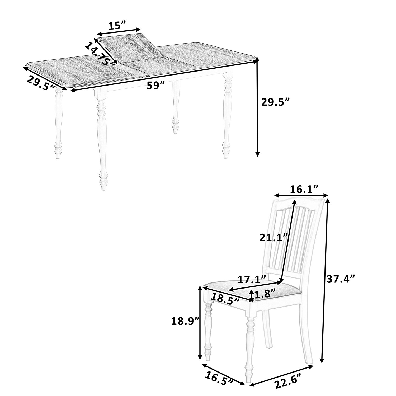 SINOFURN SYA390005BN Dining-Sets - View #2