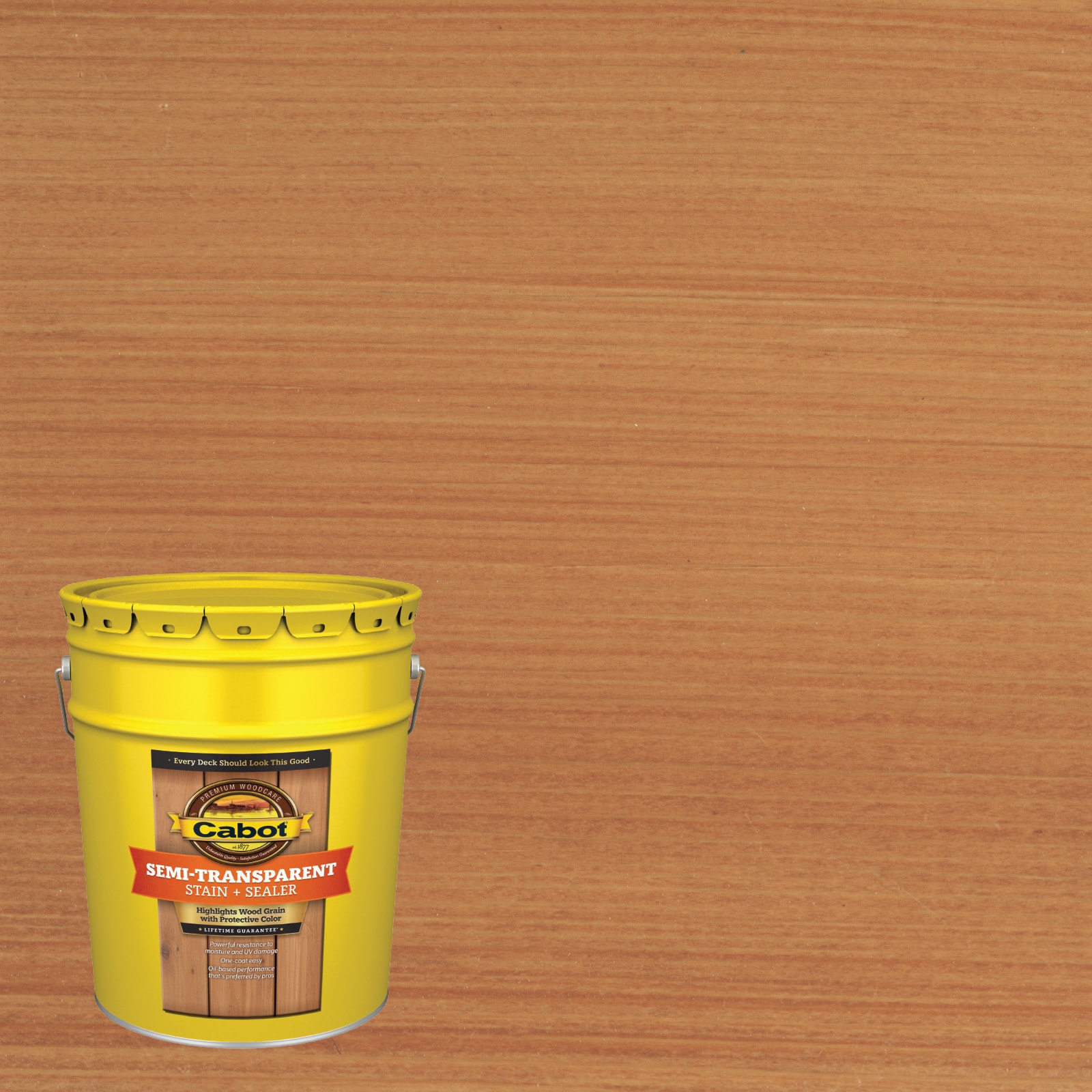 Cabot NEW REDWOOD-237460 New Redwood Semi-transparent Exterior Wood Stain and Sealer in One ( 5-gallon )