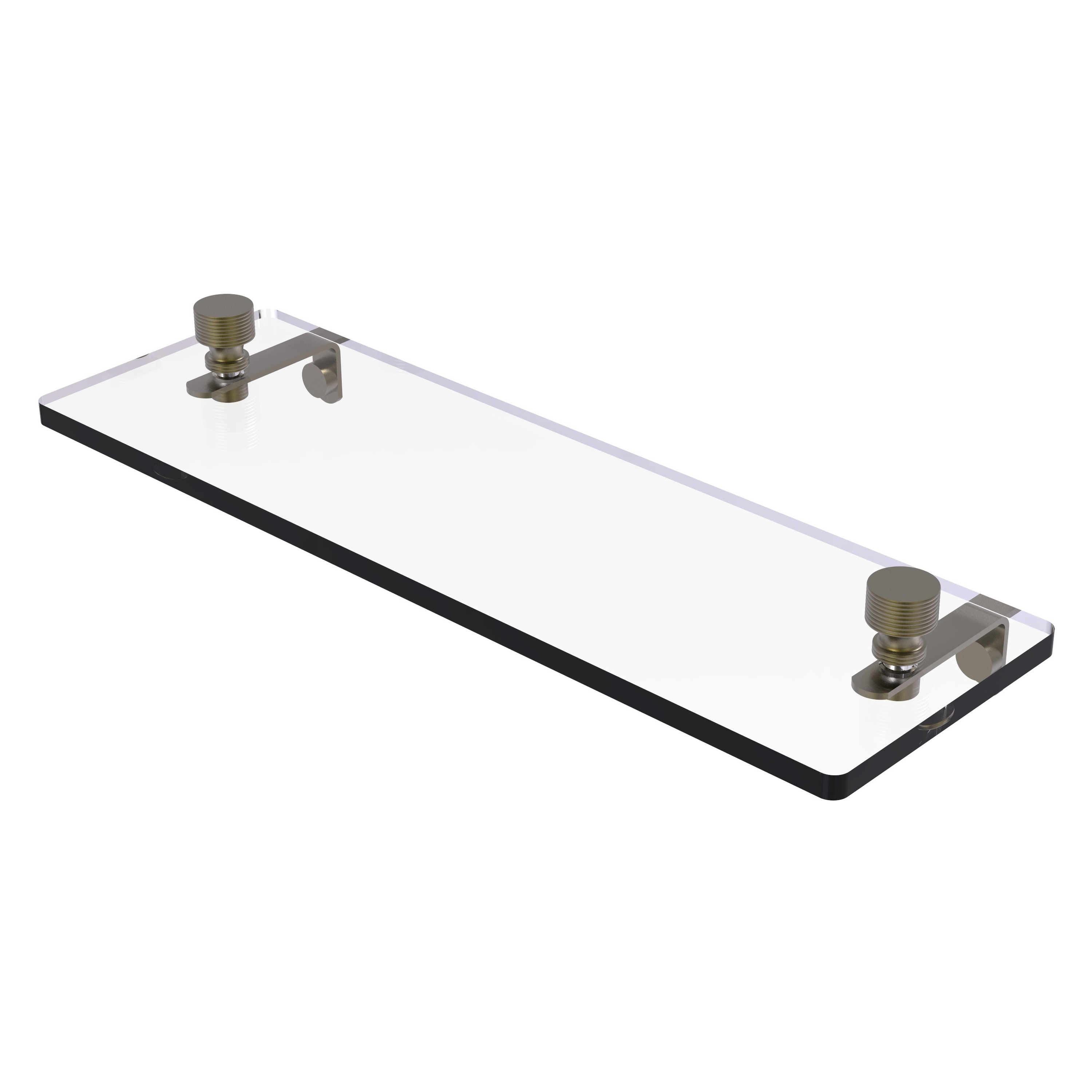 Allied Brass FT-1/16-ABR Foxtrot Antique Brass Wall mount Bathroom Shelf ( 16-in x 2.25-in x 5-in )