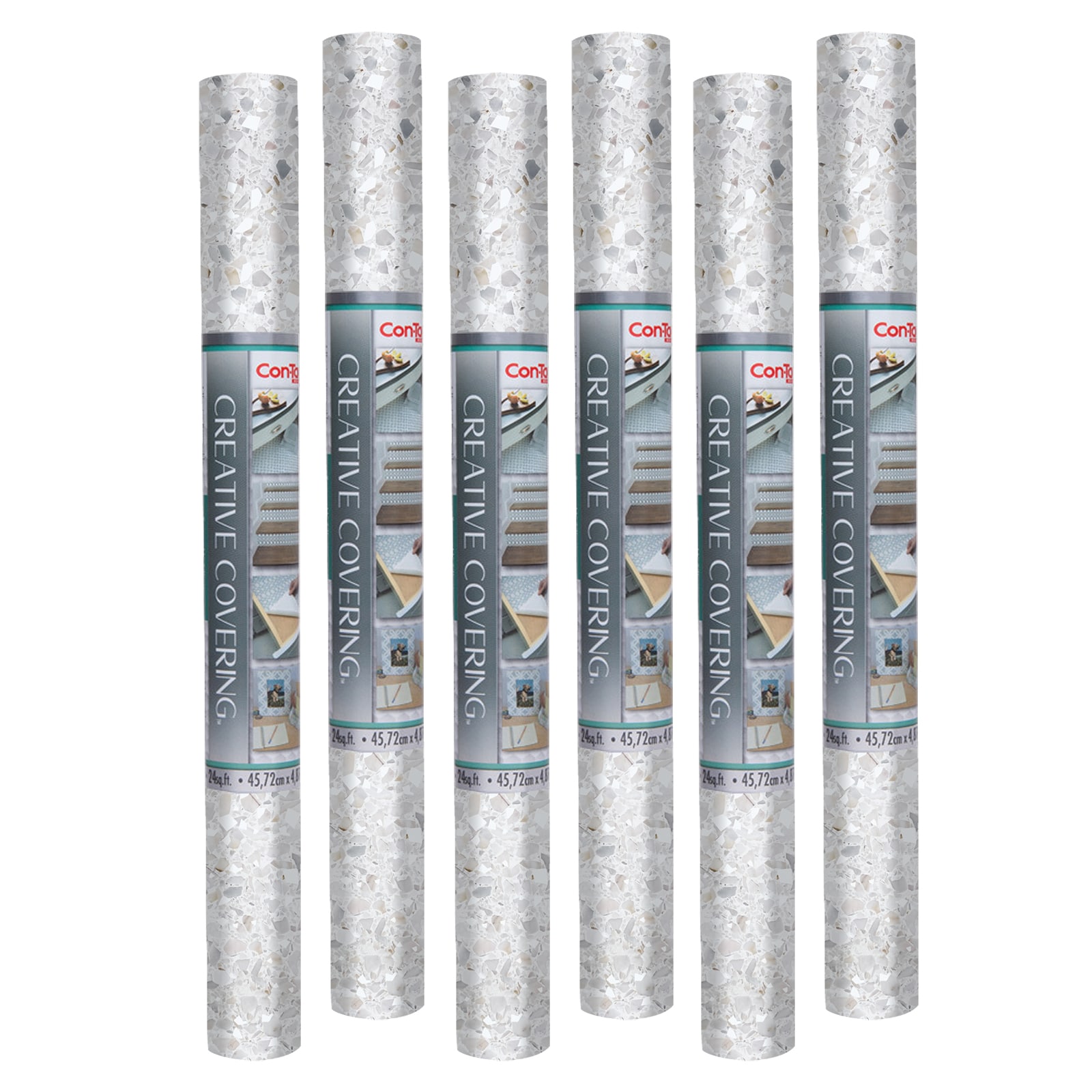 Con-Tact 16F-C9AH52-06 18-Inches x 16-ft TERRAZZO GRAY Shelf liner