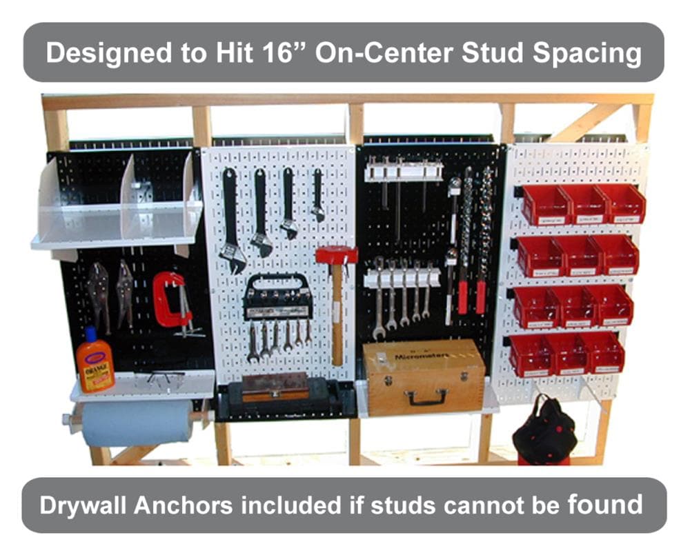Wall Control 10-Piece Steel Pegboard Multi-tool Rack in Green (48-in W x  32-in H) in the Pegboard & Accessories department at