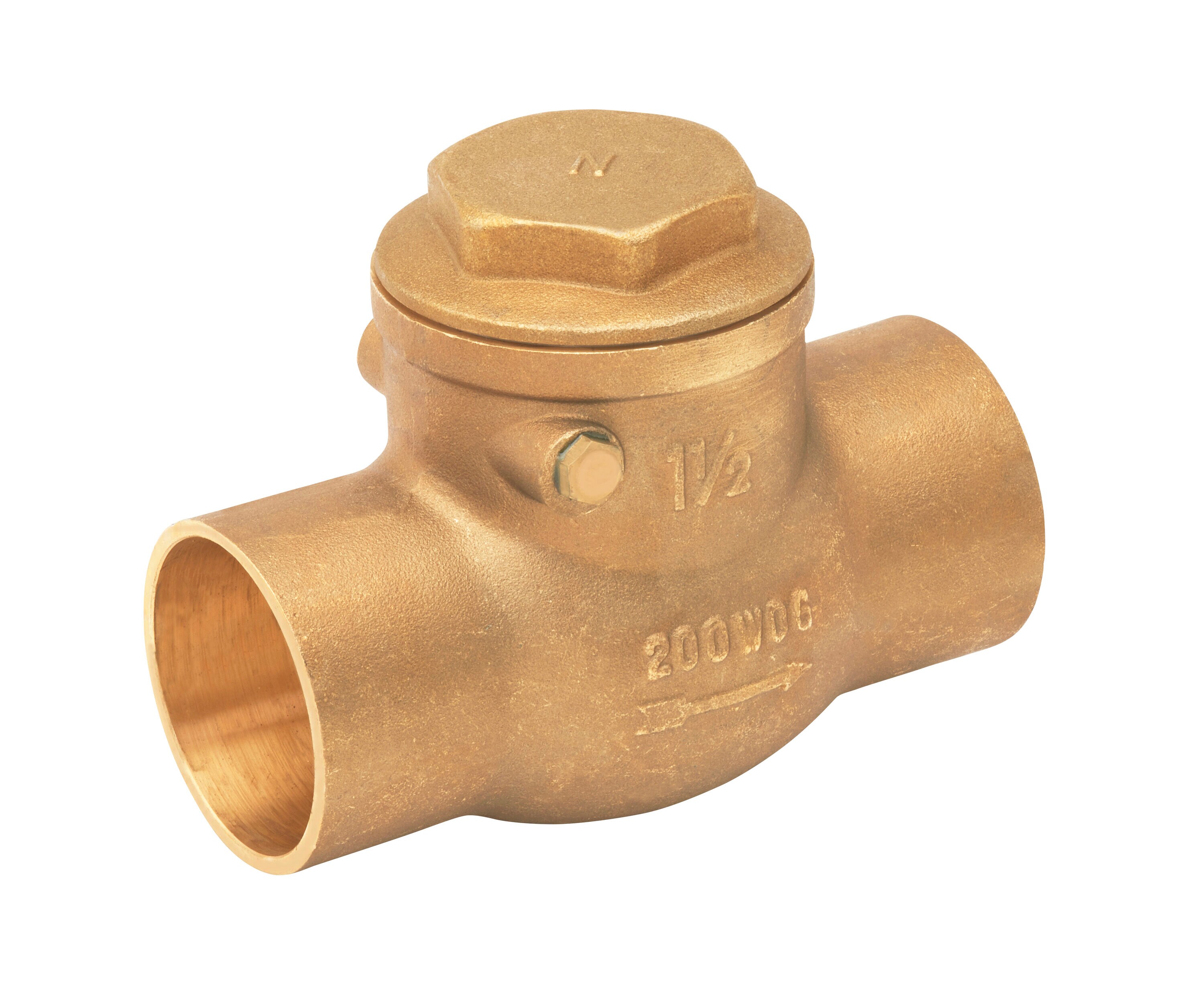 ProLine 1-in Copper sweat x Copper sweat Brass Swing check valve #101-505NL