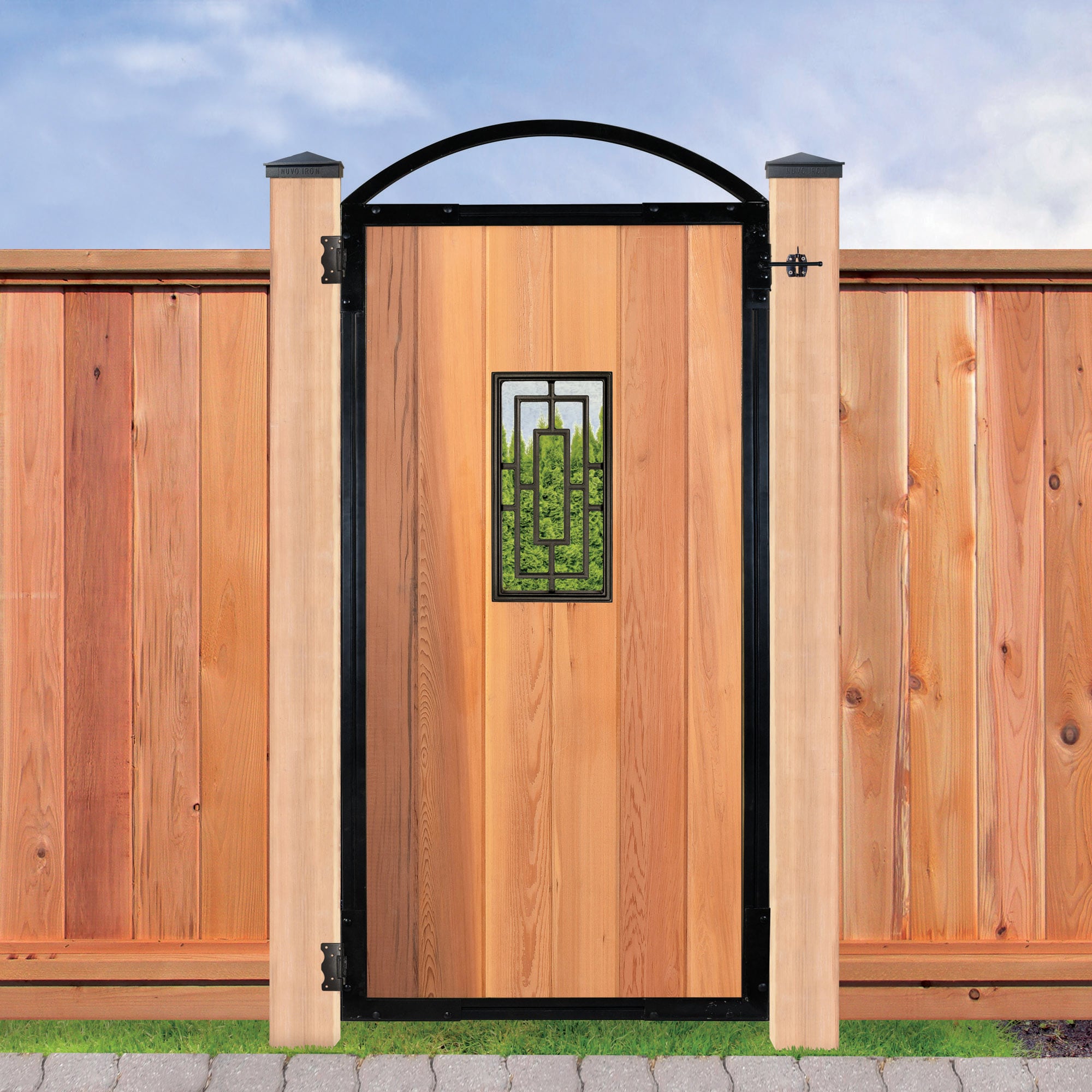 rectangular iron privacy gates