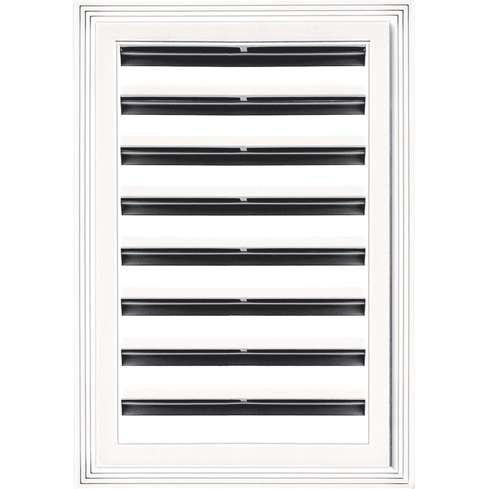 Builders Edge 120061218117 12-in x 12-in White Square Vinyl Gable Louver Vent