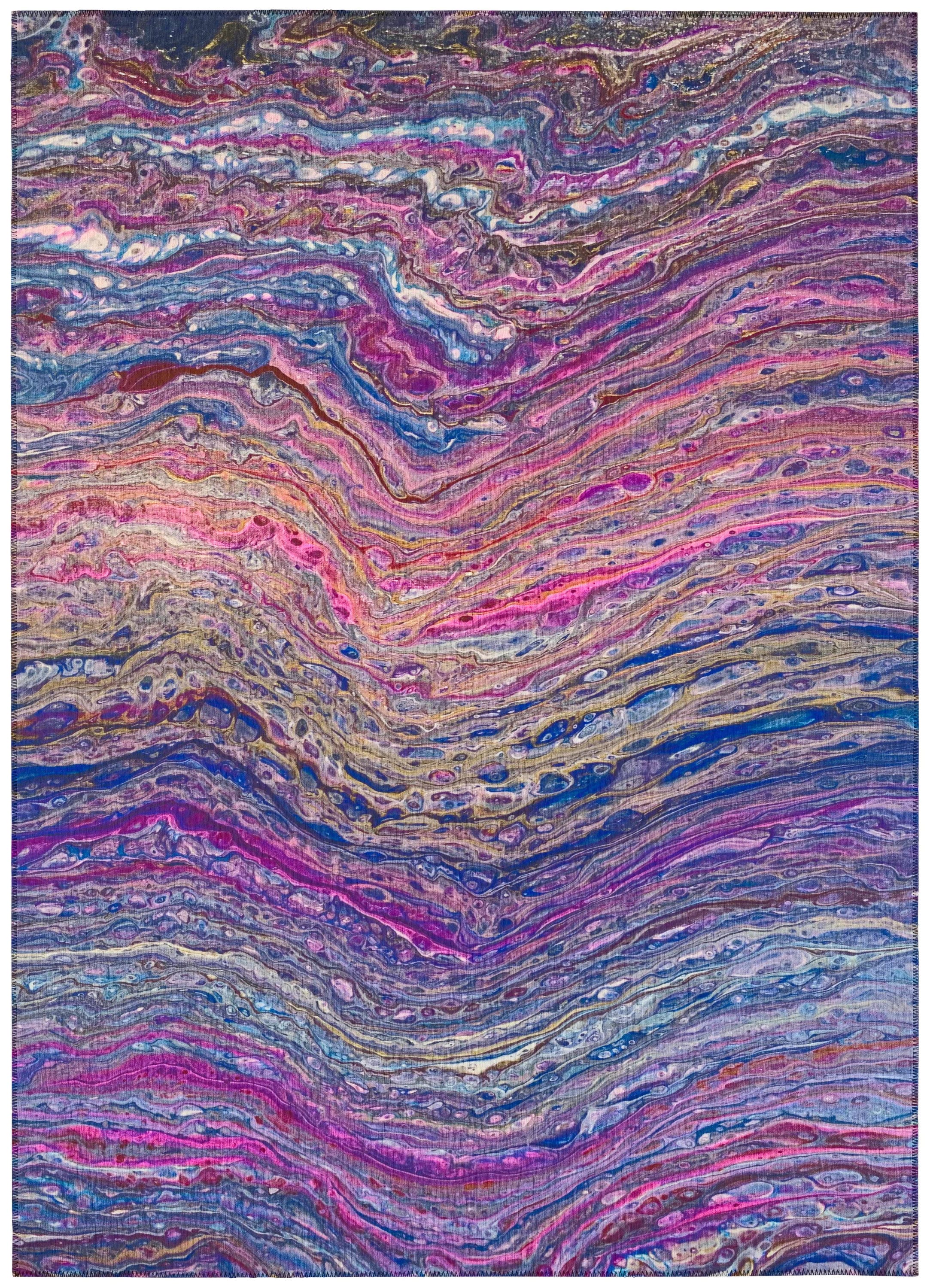 Addison Rugs AKC33FL8X10 Karina 8 x 10 (ft) Chenille Flirt Rectangular Indoor/Outdoor Abstract Bohemian/Eclectic Area rug