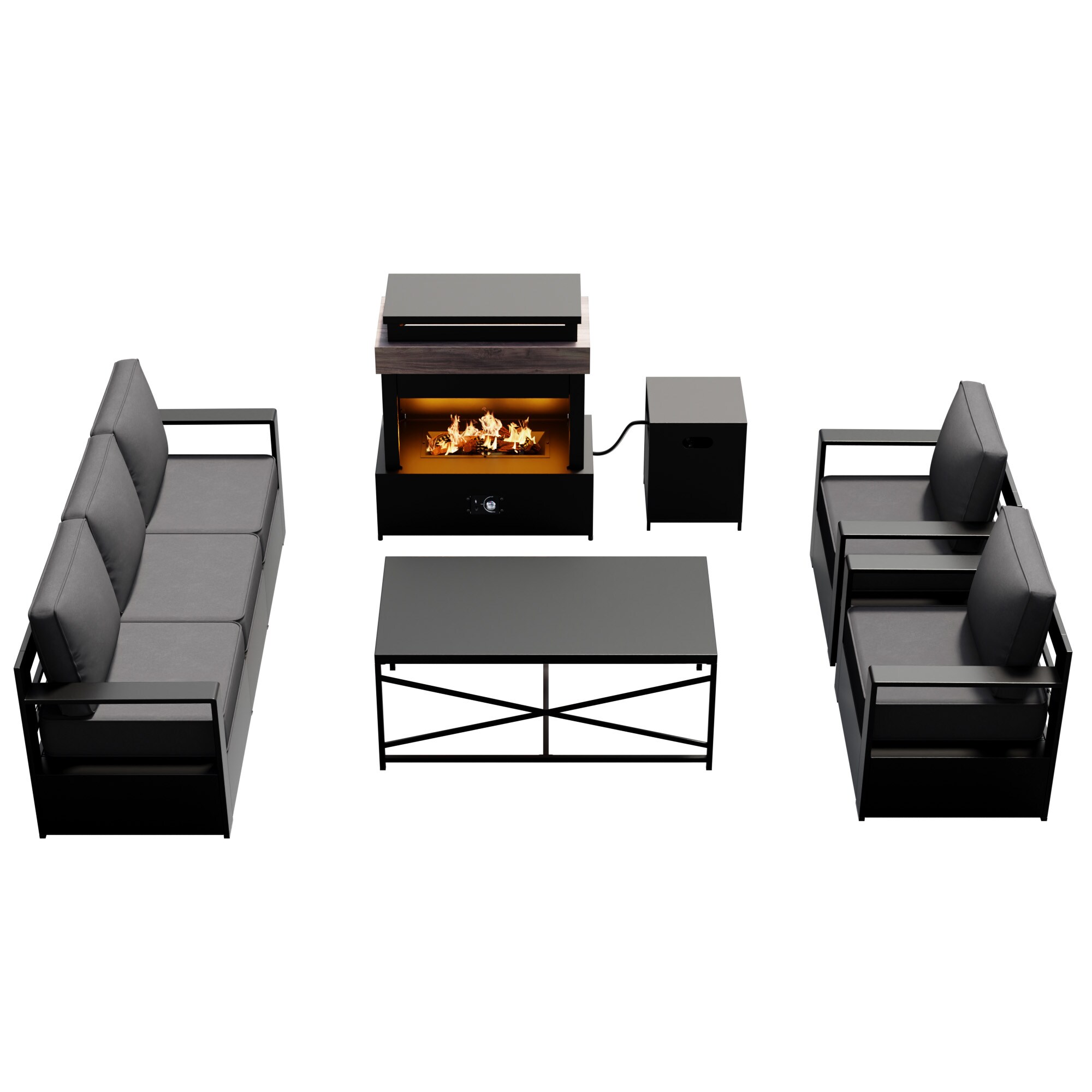 Gardenbee MA12D13M77Z14-H Patio-Conversation-Sets - View #2