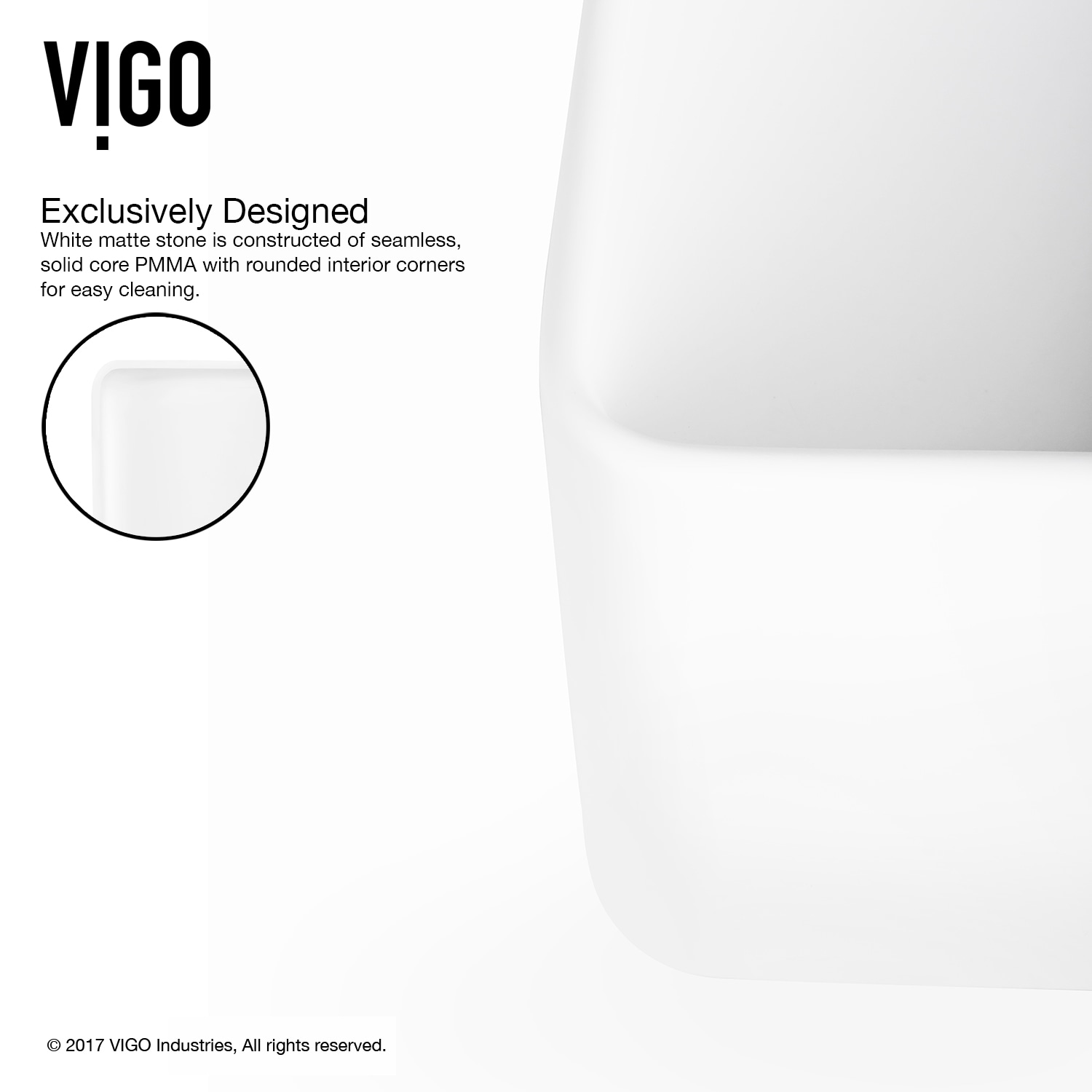 VIGO Vessel Sink Matte White Matte Stone Vessel Rectangular Modern   12187677 