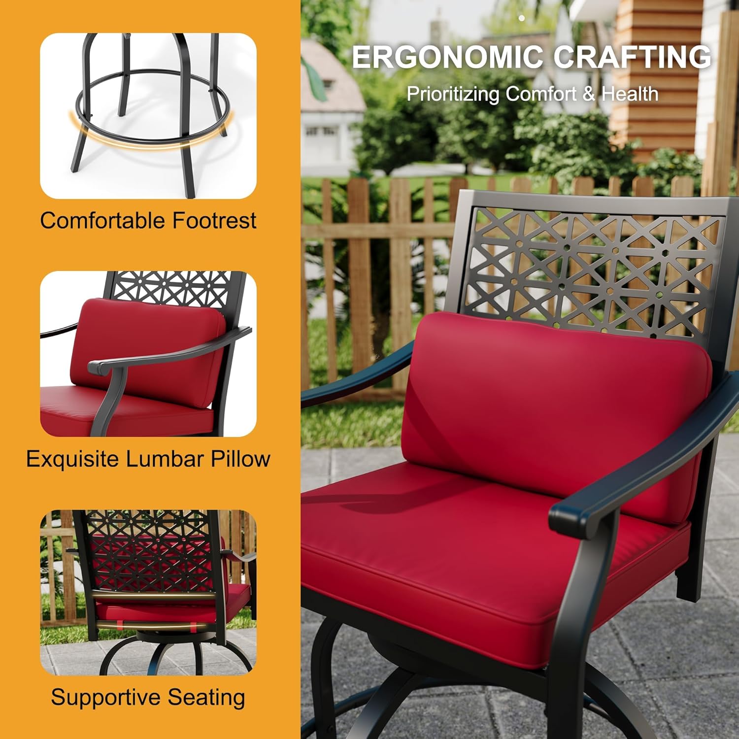 Qeetex LXL-PPG-334L3YNK Patio-Conversation-Sets - View #5