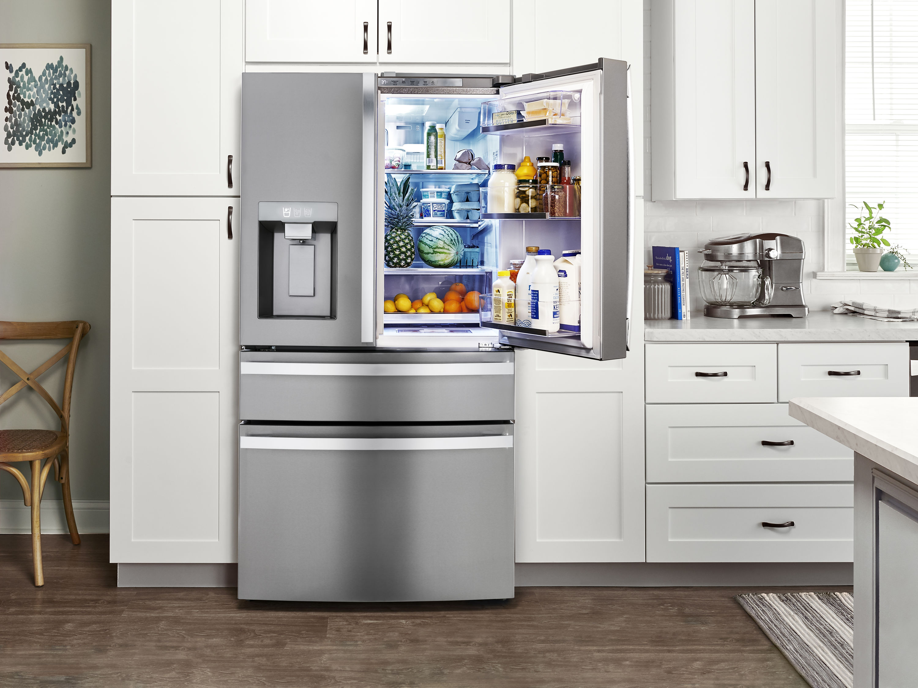 Kenmore 29.6-cu ft 4-Door Smart French Door Refrigerator with Ice Maker ...