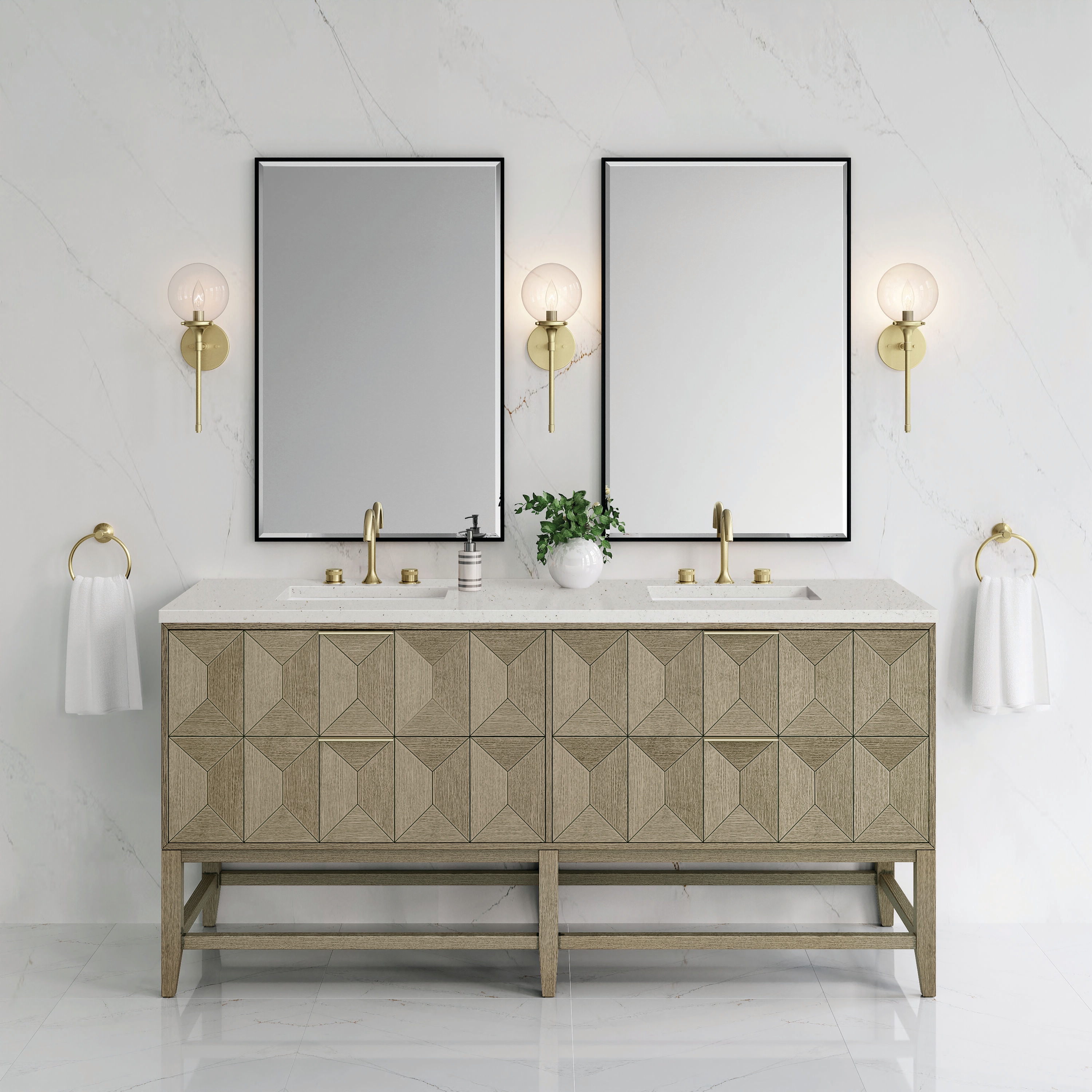 James Martin Vanities D100-V72-PBO-3LDL Bath-Vanity-Combo - View #2