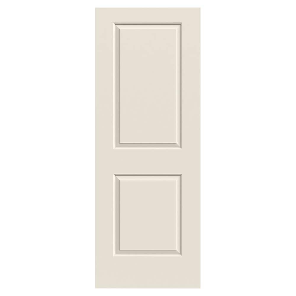 Carrara 30-in x 80-in 2-panel Square Smooth Hollow Core Primed Molded Composite Slab Door in White | - JELD-WEN LOWOLJW136700828