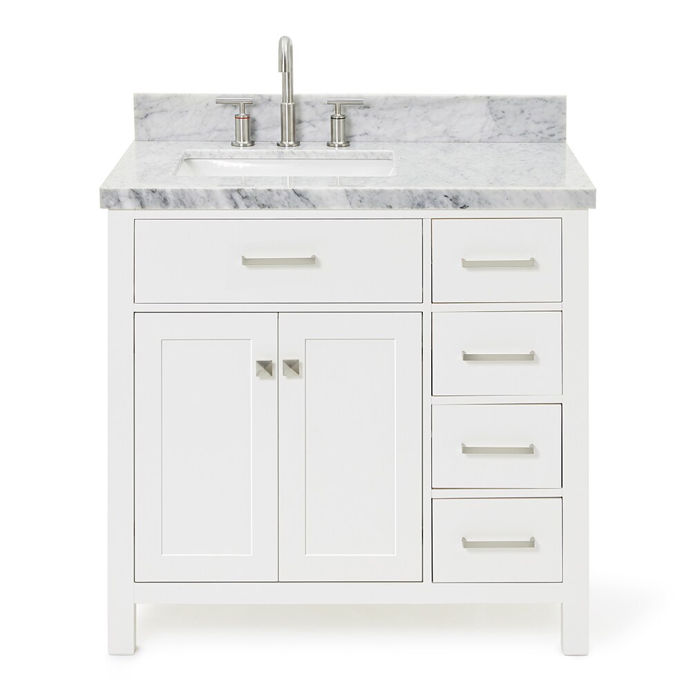 Beaumont Decor Hampton 37-in White Undermount Single Sink Bathroom ...