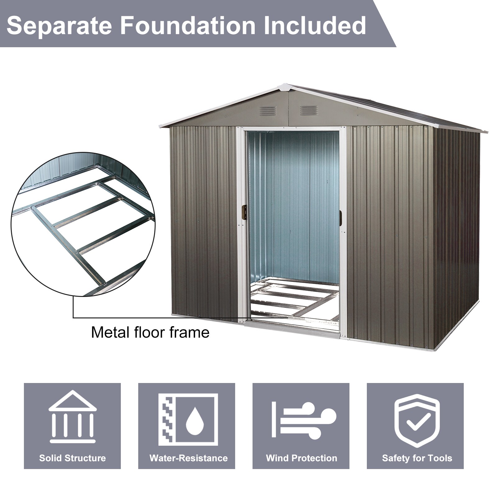 Xspracer ML-OS652WP Metal-Storage-Buildings-Sheds - View #3