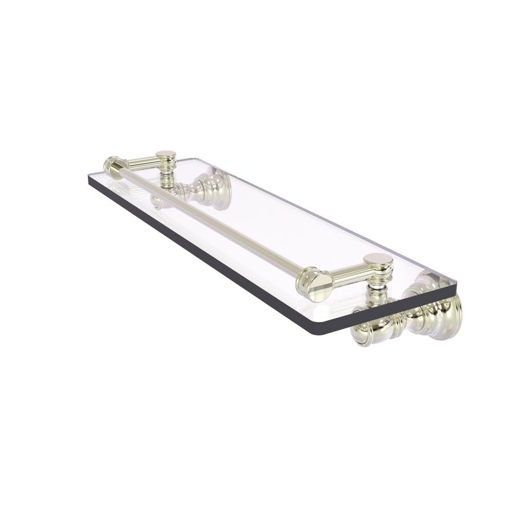 Allied Brass CL-1-16-GAL-PNI Carolina Polished Nickel Wall mount Bathroom Shelf ( 16-in x 3.3-in x 5-in )