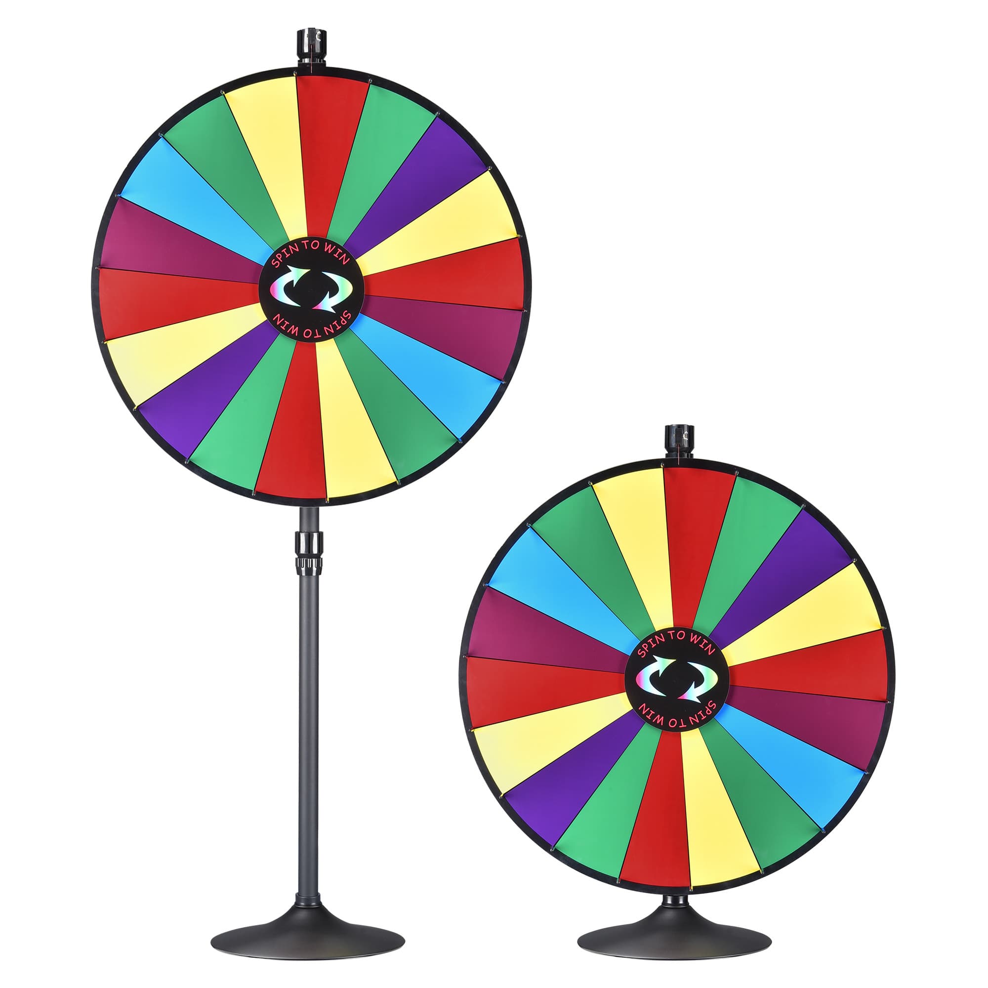 Yescom 35PRW016-3618-2-LO WinSpin 36IN Dual Use Prize Wheel Tabletop or Floor Stand Fortune Spinning Wheel for Tradeshow Carnival Game Wheel Classic Series