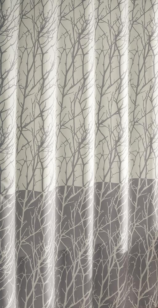 Allen Roth 72 In Polyester Gray, Tree Branch Curtains