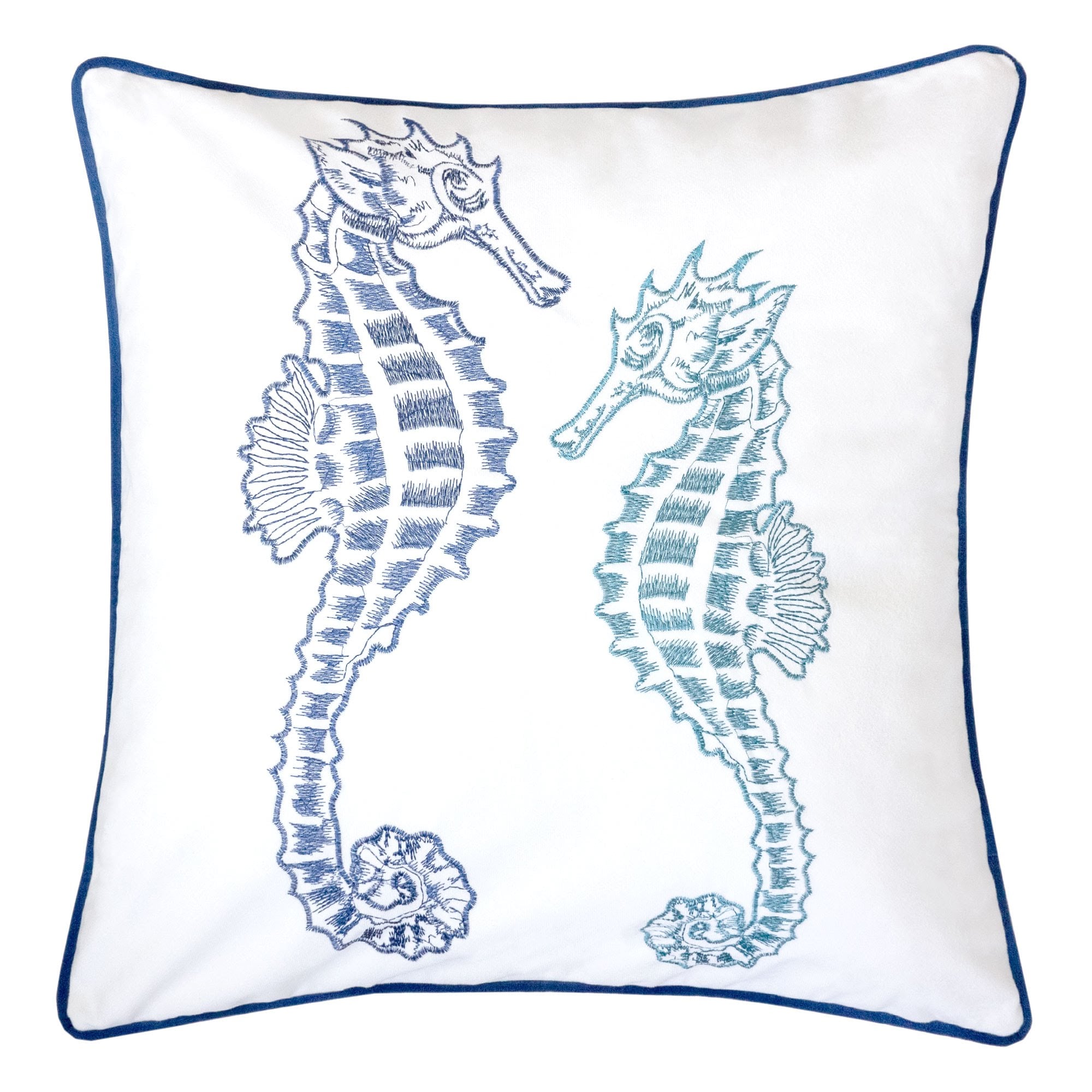 LuXeo 20-in x 20-in Teal Square Indoor Decorative Pillow