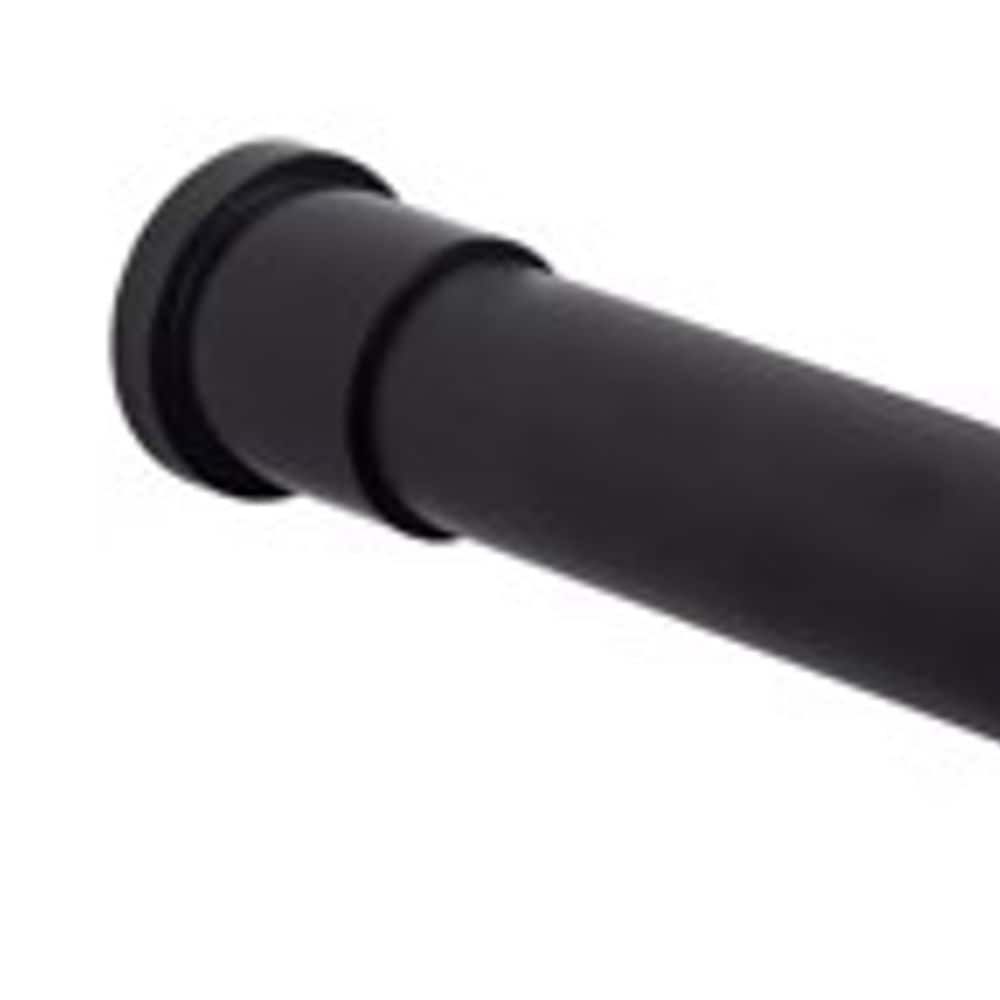 Style Selections JNSSAL72BK 42-in to 72-in Powder coated Black Matt 5 Tension Single straight Adjustable Shower Curtain Rod