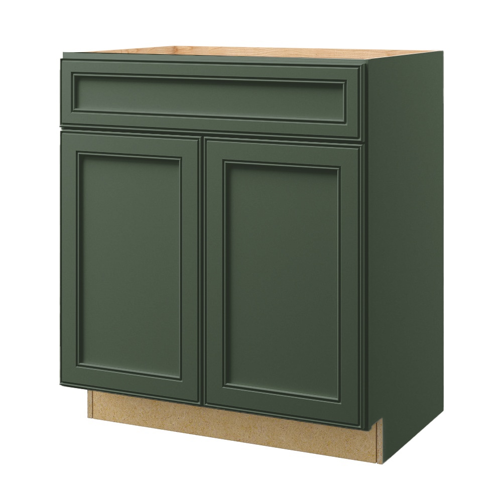 allen + roth Heathrow 30-in Sage Bathroom Vanity Base Cabinet without ...