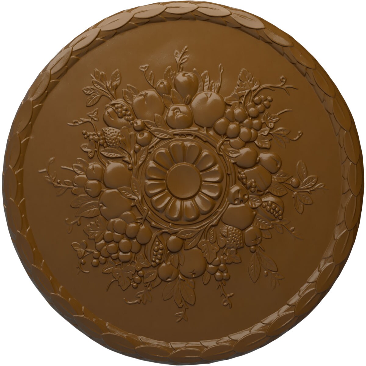 Ekena Millwork CM22ATSTF Anthony Harvest 22.5-in W x 22.5-in L Painted Smokey Topaz Polyurethane Whole Ceiling Medallion