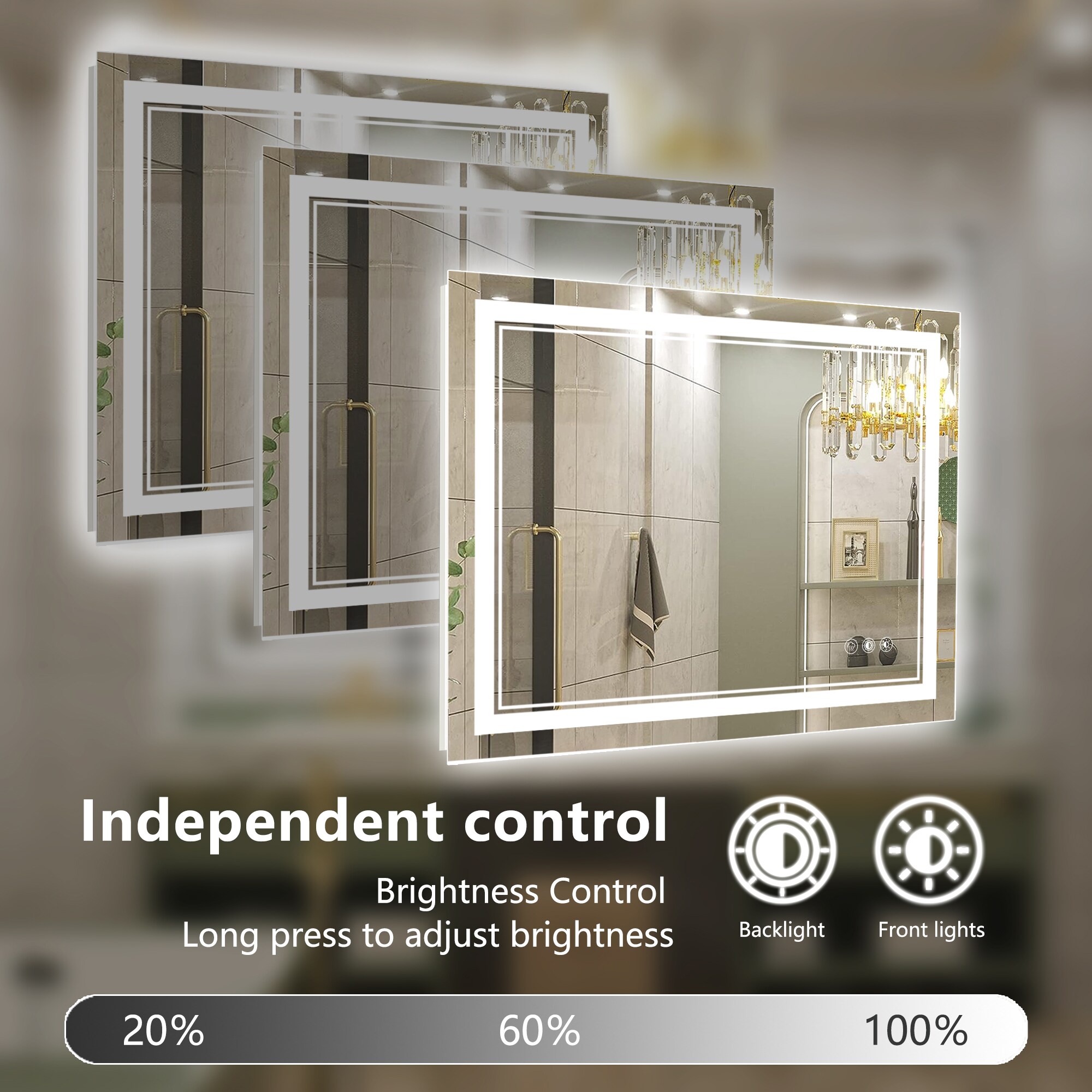 Bybafun YD5100008 Framed-Bath-Mirrors - View #8