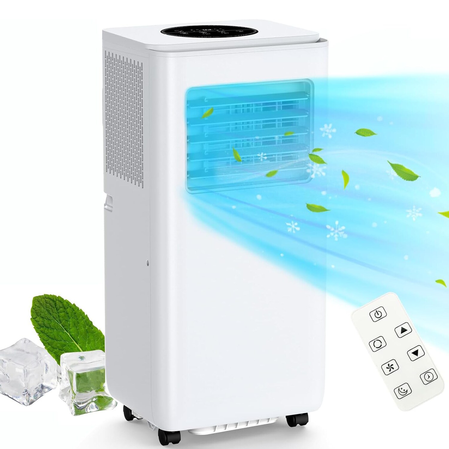 Der Rose LMXPHO-10G2-0822TS7T 8000 BTU Portable AC with Remote Control White