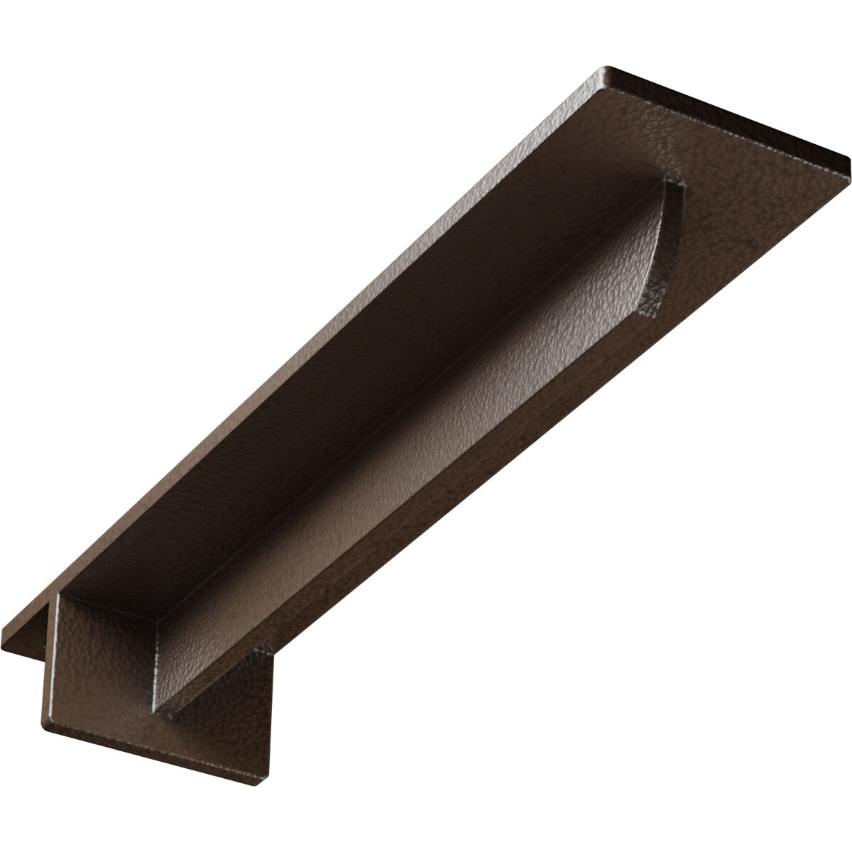 Ekena Millwork BKTM03X14X02HEHBR Heaton Hidden 14-in x 3-in x 2-in Brown Steel Countertop support bracket
