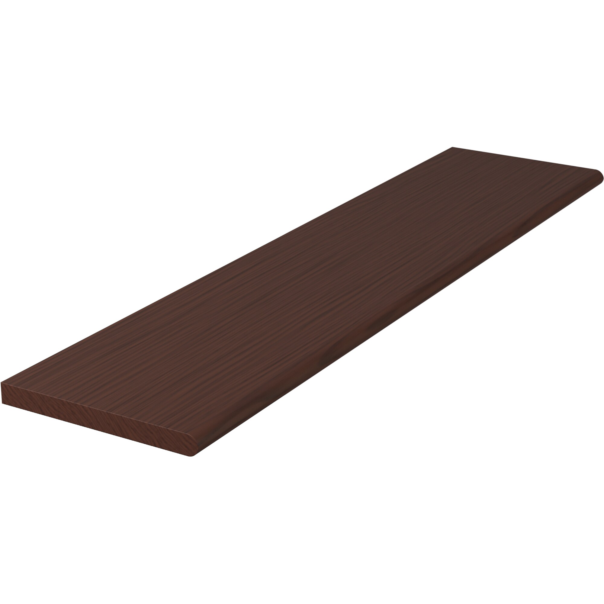 L.J. Smith Stair Systems 807010X42-W 42-in x 10.5-in x 1-in Brown Walnut No return Bullnose Stair Tread