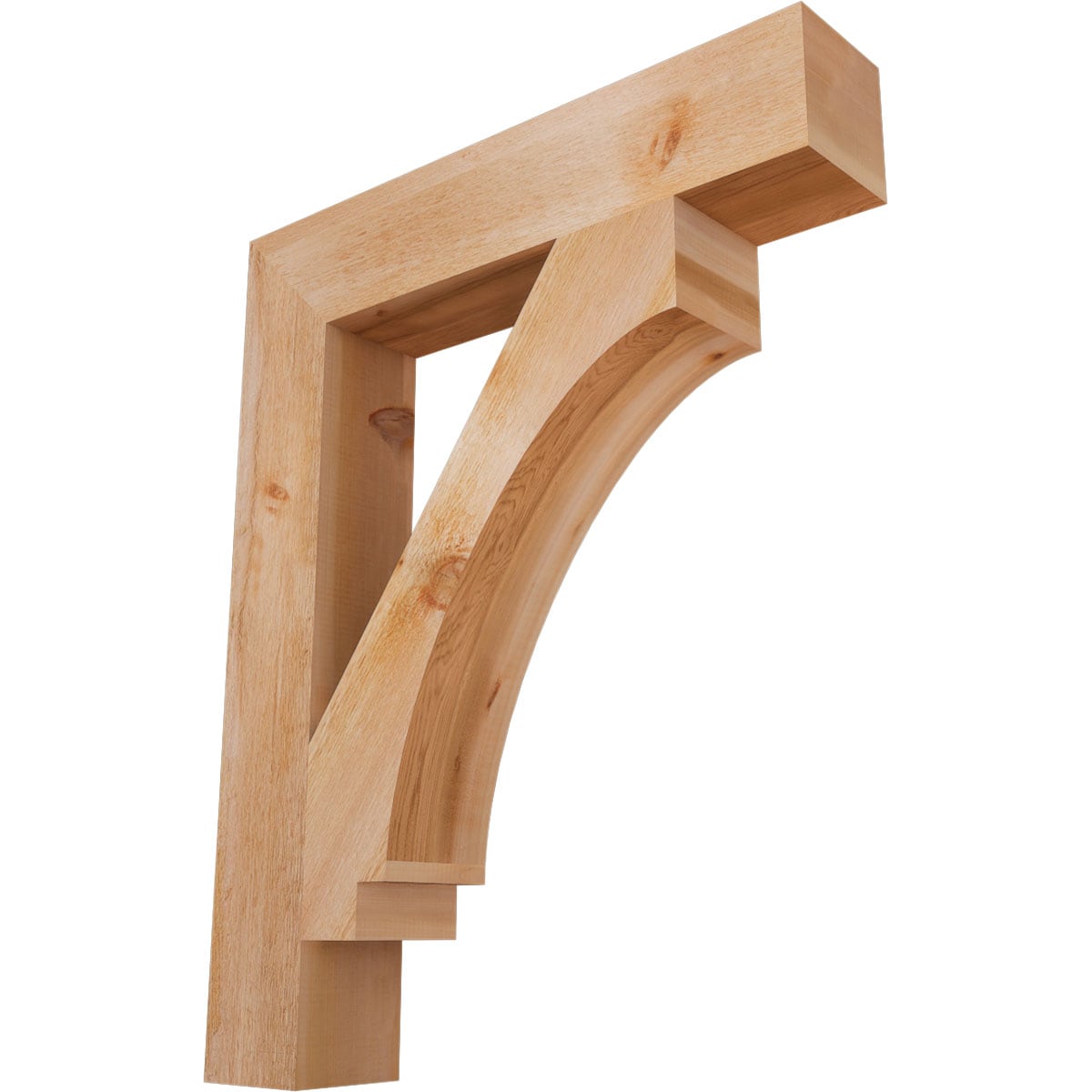 Ekena Millwork BKT06X32X40IMP05RWR Imperial Block Rough Sawn 6-in x 32-in x 40-in Western red cedar Brown Wood Standard bracket