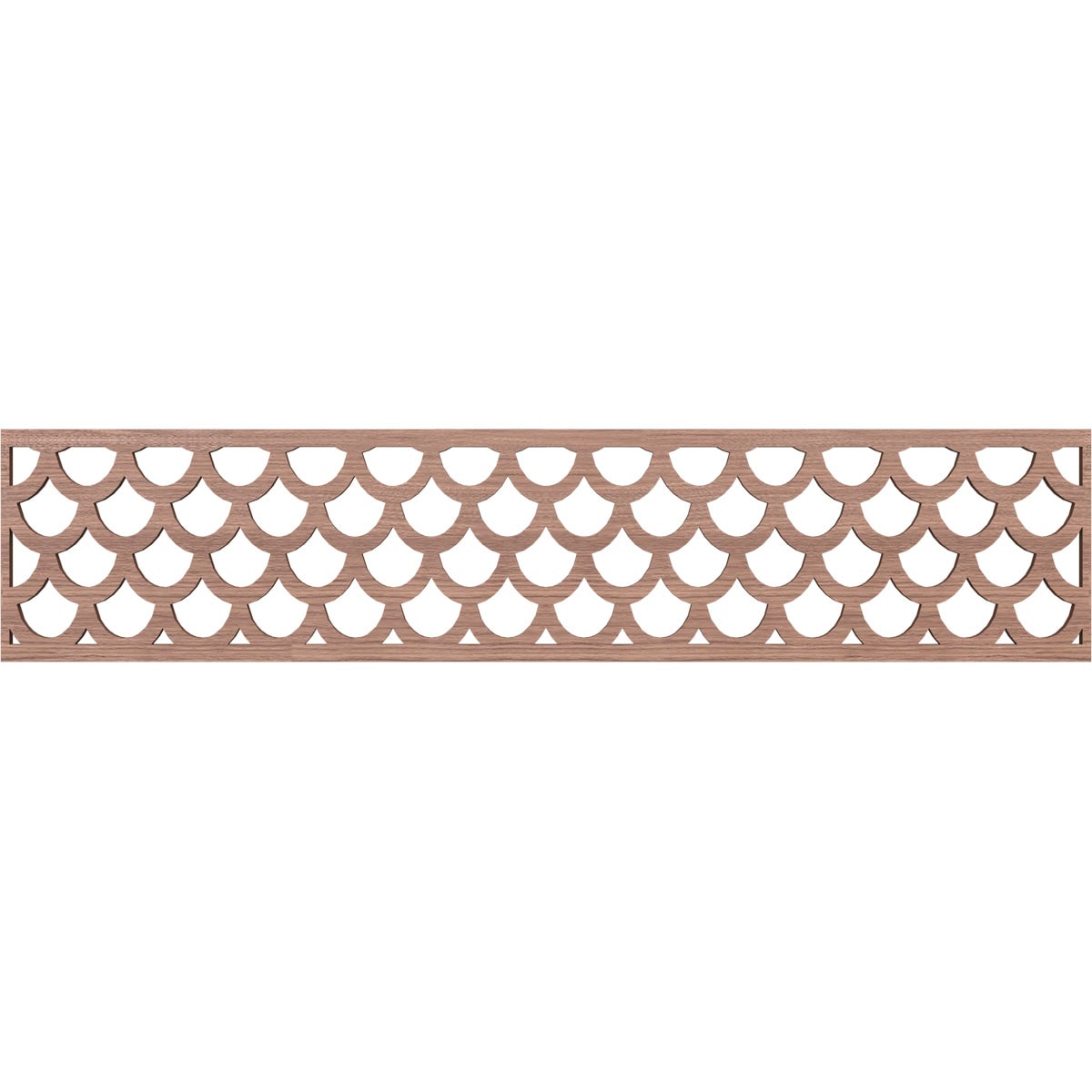Ekena Millwork MLDB10X46HUDWA Hudson Fretwork Flat Trim 10-in x 3.9-ft Walnut Brown Unfinished 2157557 Pierced Wall Panel Moulding