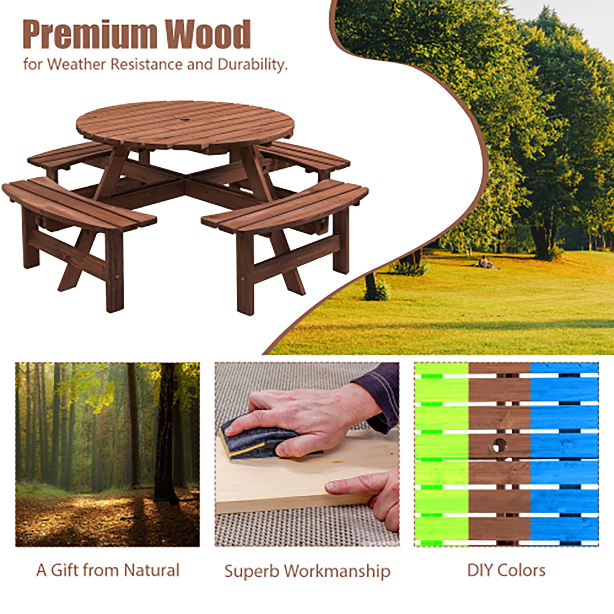 CASAINC WF-HW62425TU+ Picnic-Tables - View #5
