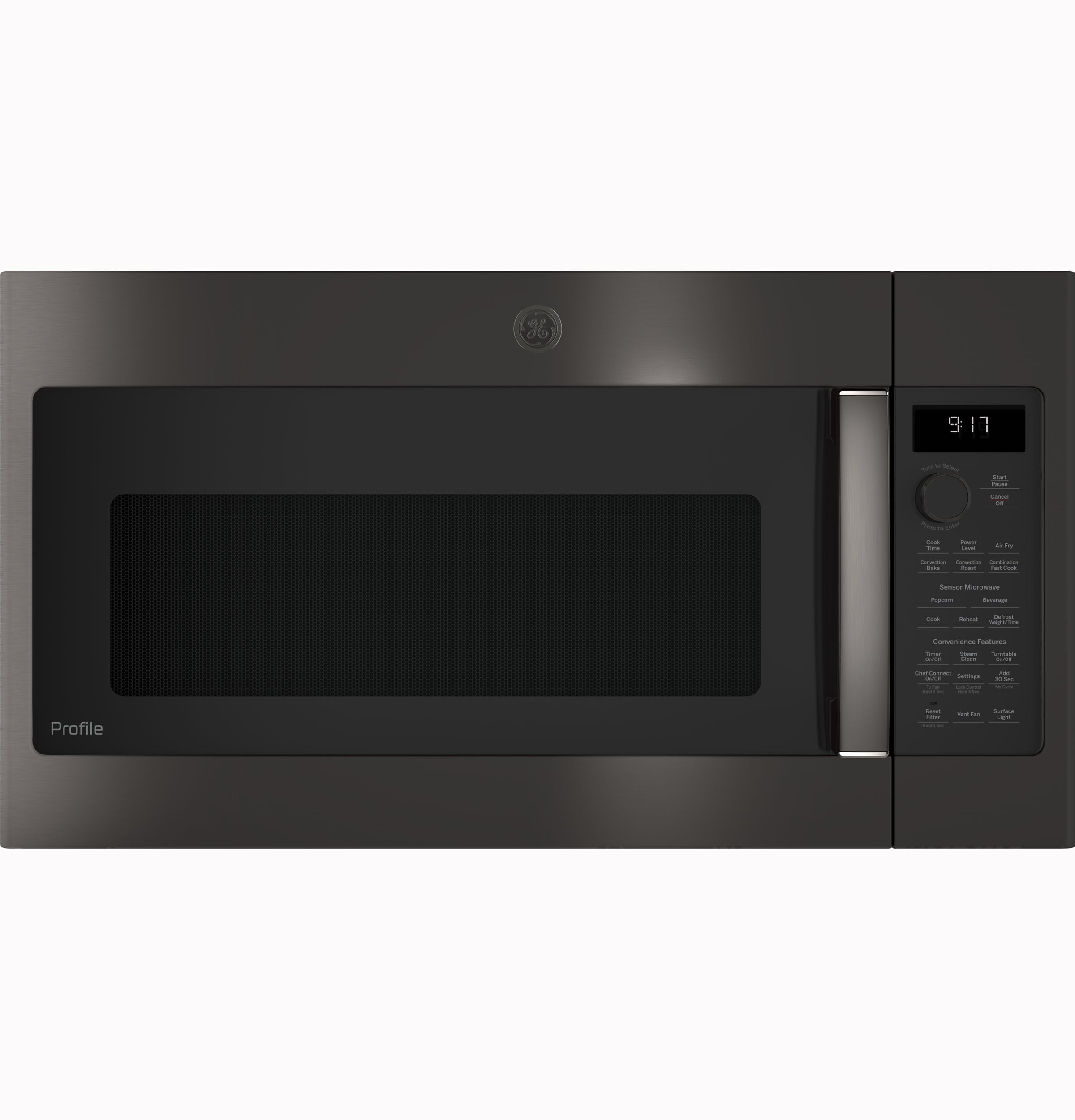 GE Profile 1.7-cu ft 950-Watt Over-the-Range Convection Microwave with  Sensor Cooking (Black Stainless) in the Over-the-Range Microwaves  department at
