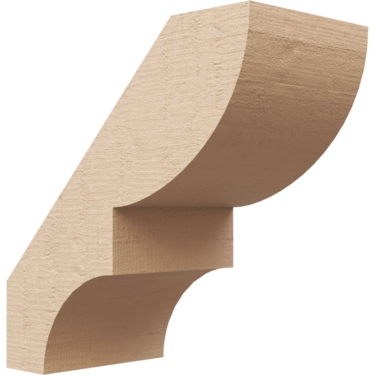 Ekena Millwork BRCUR03X06X06RIDRCPR 3-in x 6-in x 6-in Primed Urethane Ridgewood Rough Cedar TimberThane Knee Brace