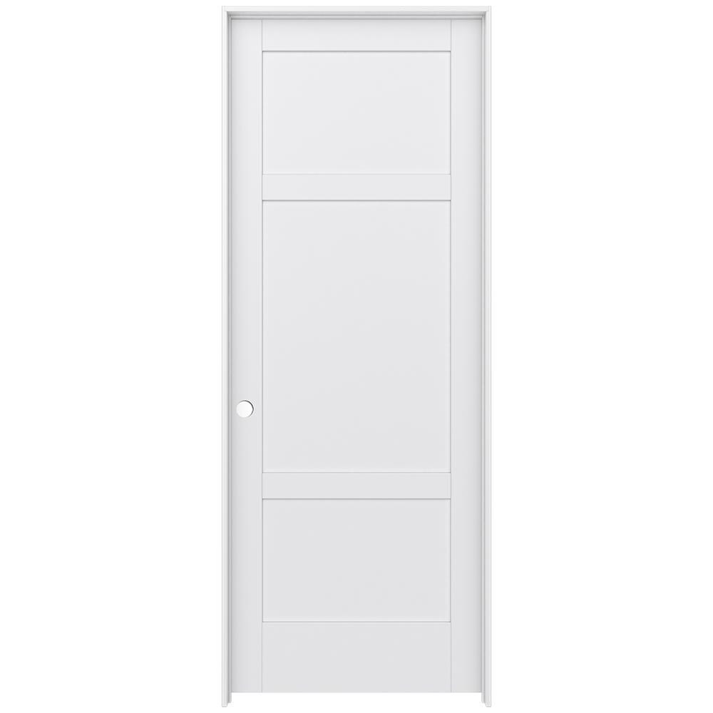 JELD-WEN 36-in x 96-in 3-panel Square Right Hand Smooth Primed Mdf Flat ...
