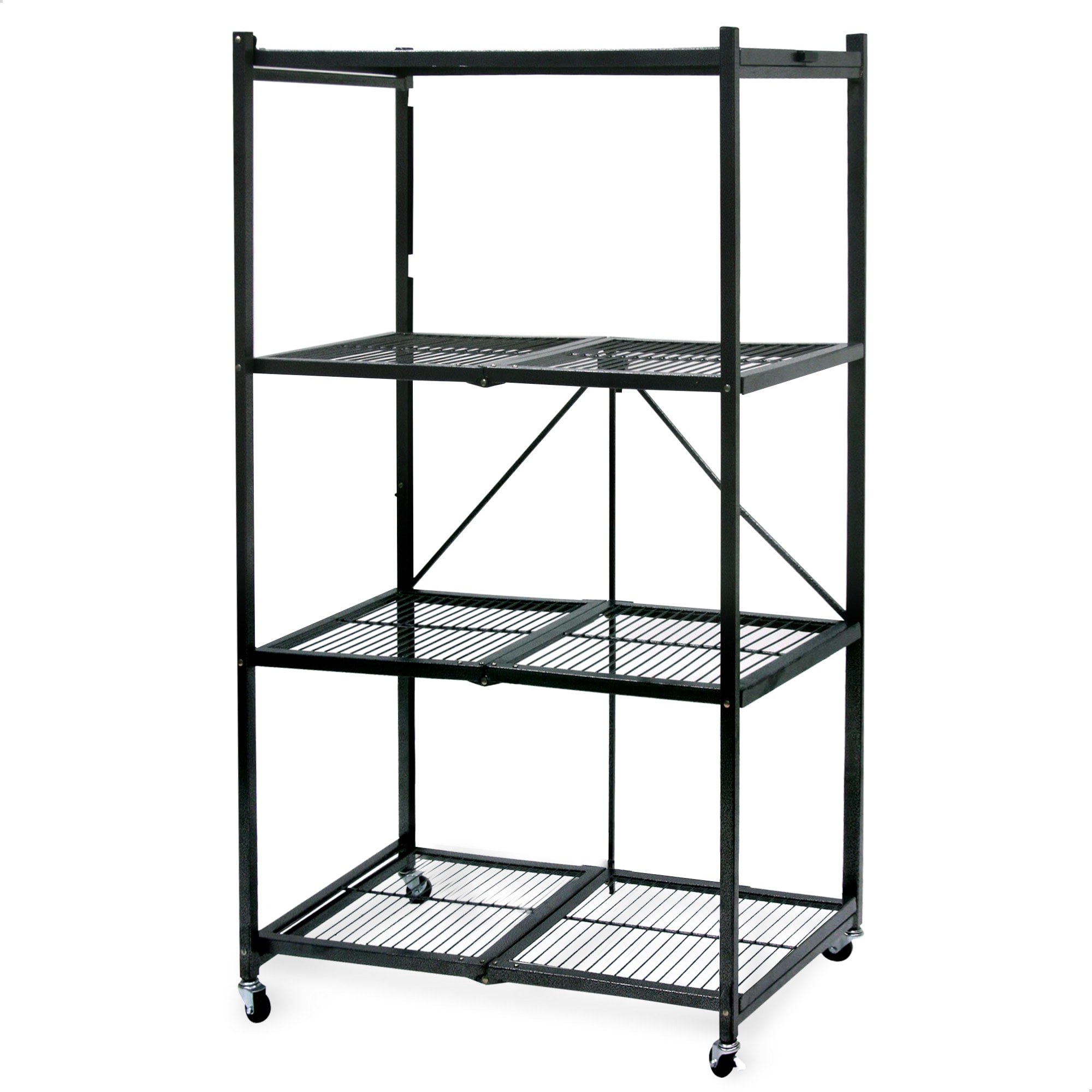 Origami 111093 4 -Tier Gray Wire Utility shelving unit ( 35.8-in W x 20.9-in D x 60-in H ) 2 -Pack