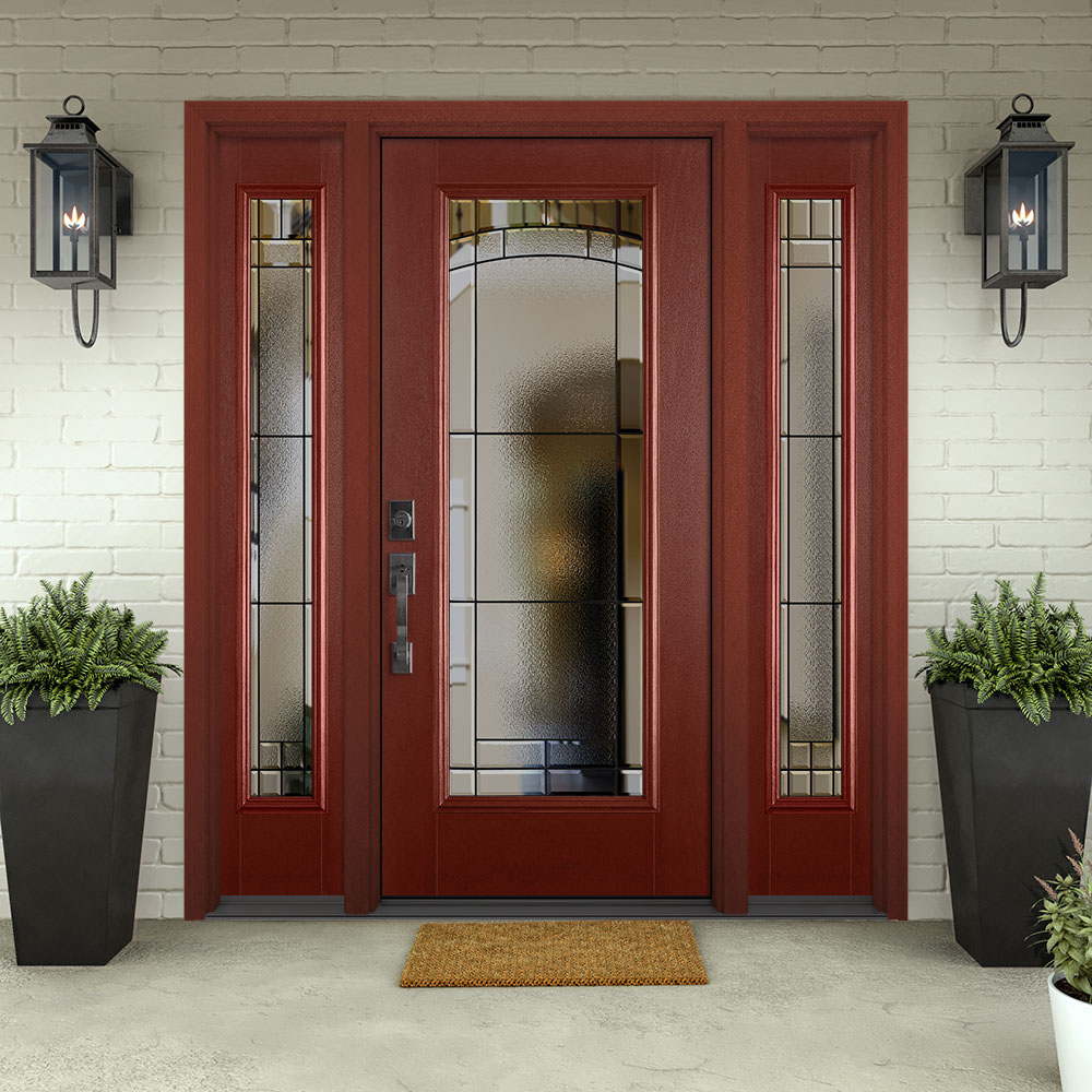 Masonite Performance Door System 64-in x 80-in x 4-9/16-in Fiberglass ...