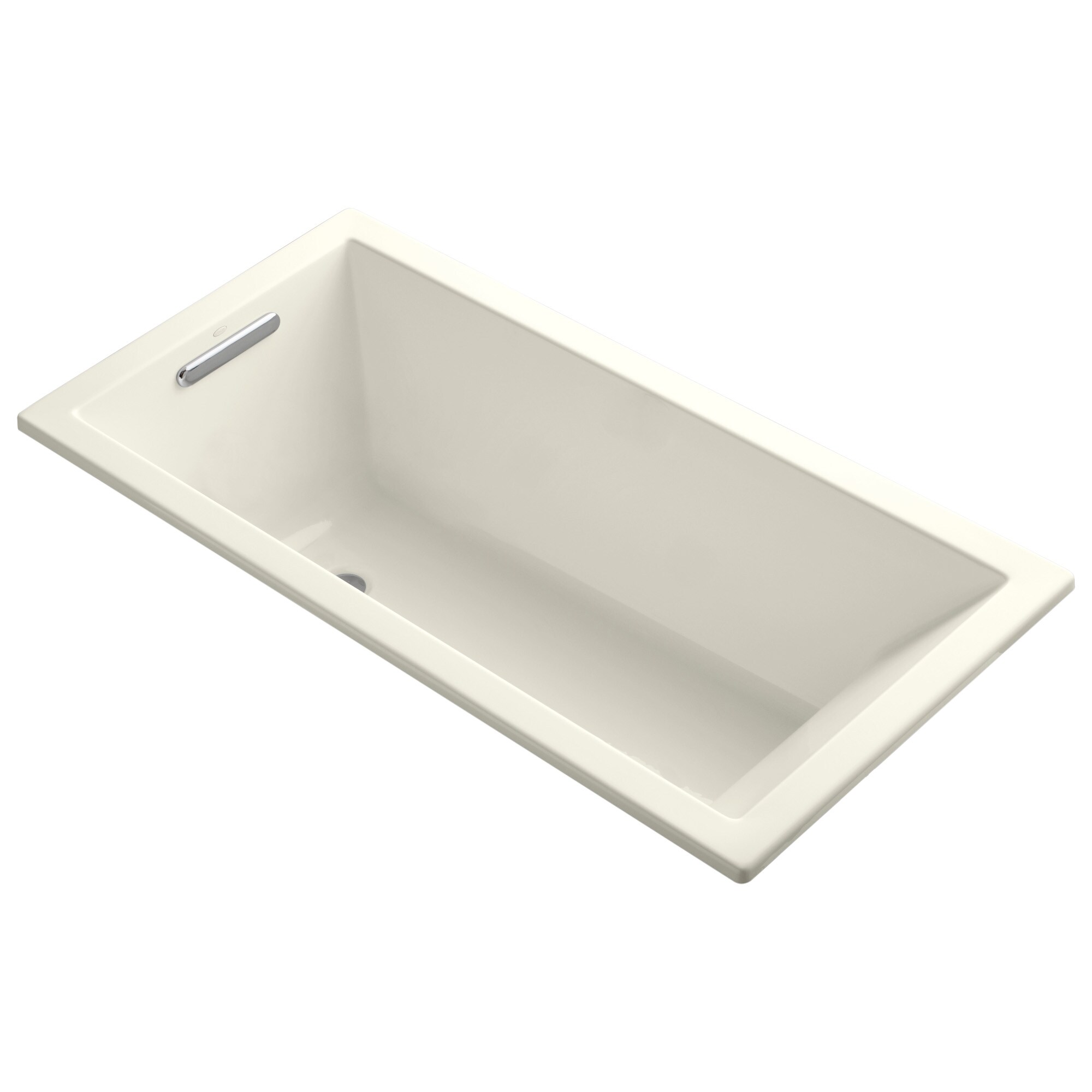 KOHLER 1121-96 Underscore 30.0-Inches x 60.0-Inches Biscuit Acrylic Rectangular Drop-in Bathtub ( Reversible Drain )