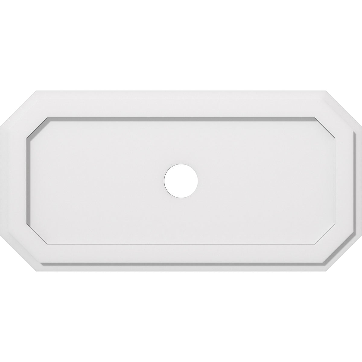 Ekena Millwork CMP32X16ED-03000 Emerald 32-Inches W x 16-Inches L Contemporary White PVC Whole Ceiling Medallion