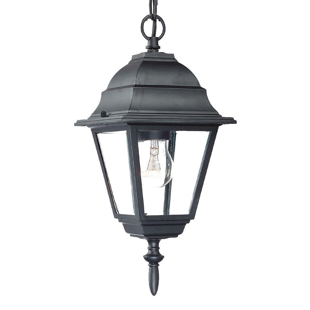 Acclaim Lighting 4006BK Dover Matte black Traditional Beveled glass Lantern Medium Outdoor Pendant light