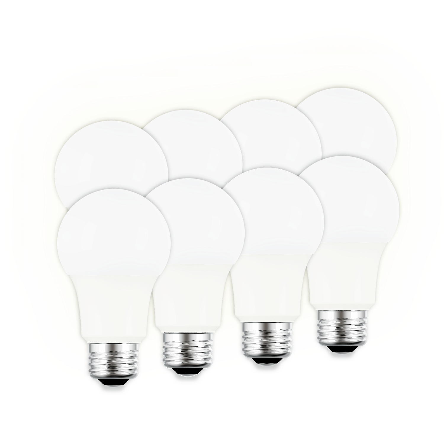 Utilitech YGA03C54-9.5W-935-8 60 -Watt EQ A19 Bright white E26 Dimmable LED General purpose Light Bulb 8 -Pack