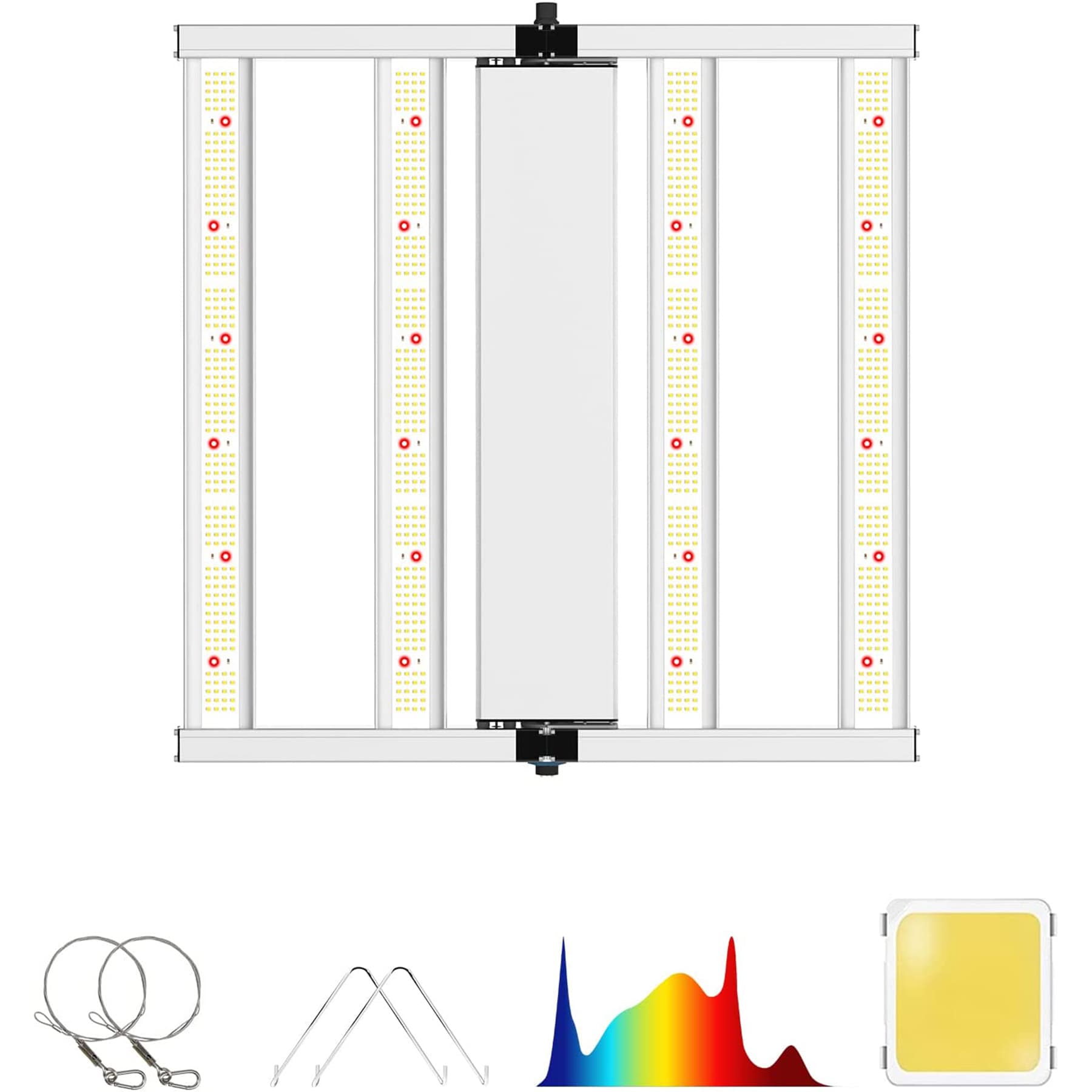 Boeka Arcturus BLBSDOE11803 22-Inches 4 -Light Silver Full spectrum LED Grow light kit