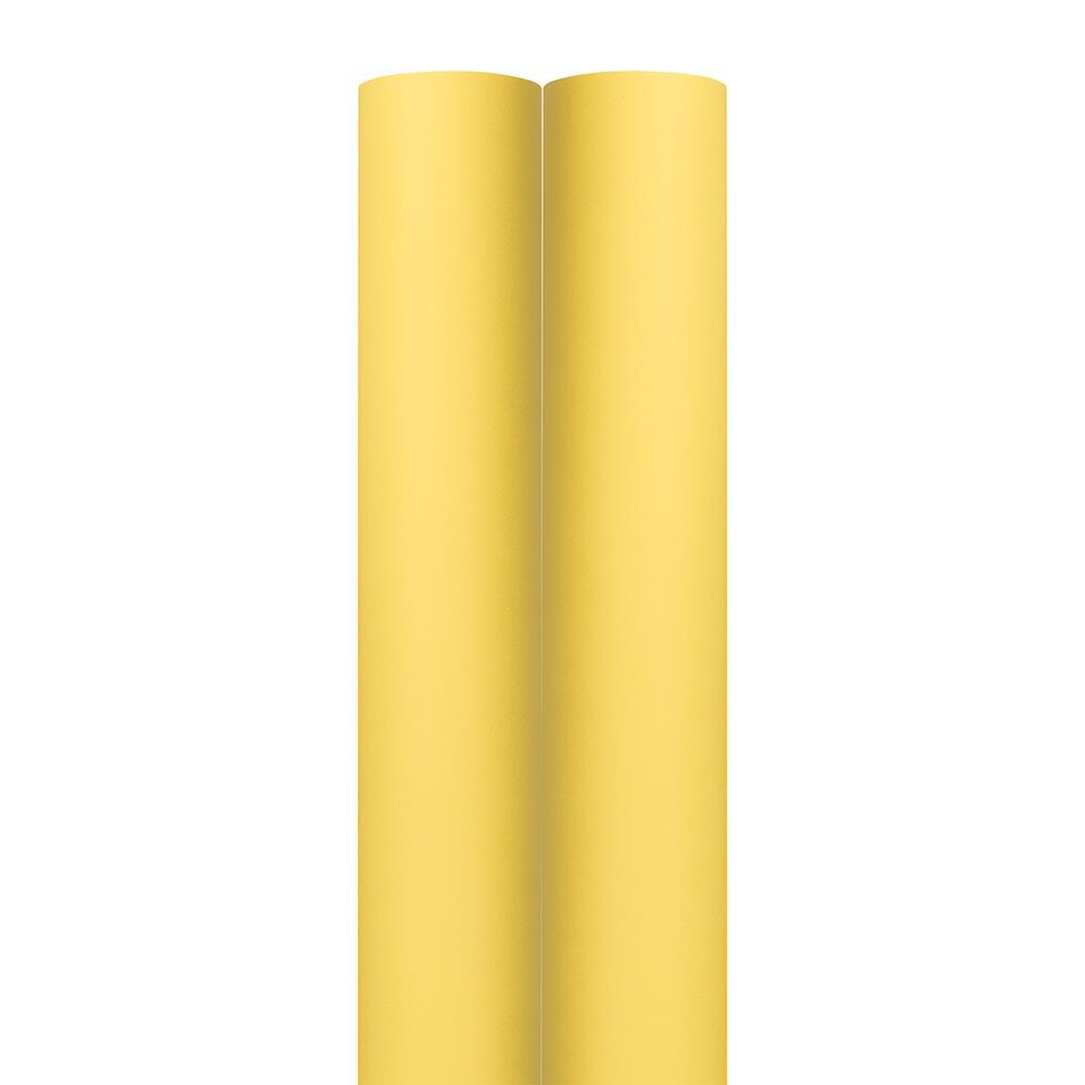 JAM Paper Yellow Gift Wrap Paper, 25 sq ft. 
