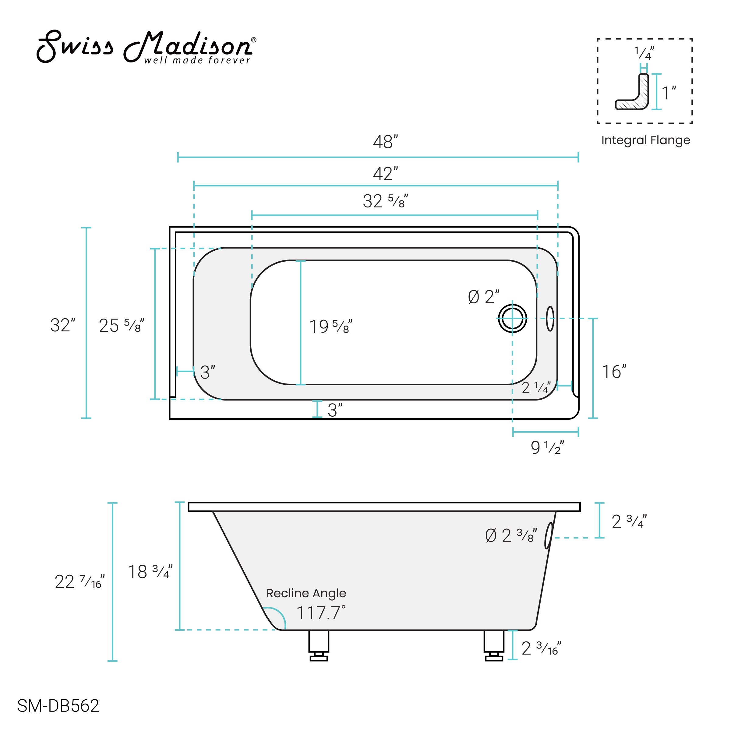 Swiss Madison Voltaire 32-in x 48-in Glossy White Acrylic Alcove ...